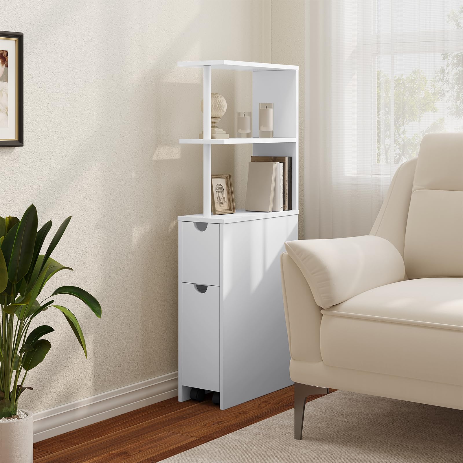 eugad-aufbewahrung-nischenschrank-badschrank-wei-mit-rollen-schmal image 5