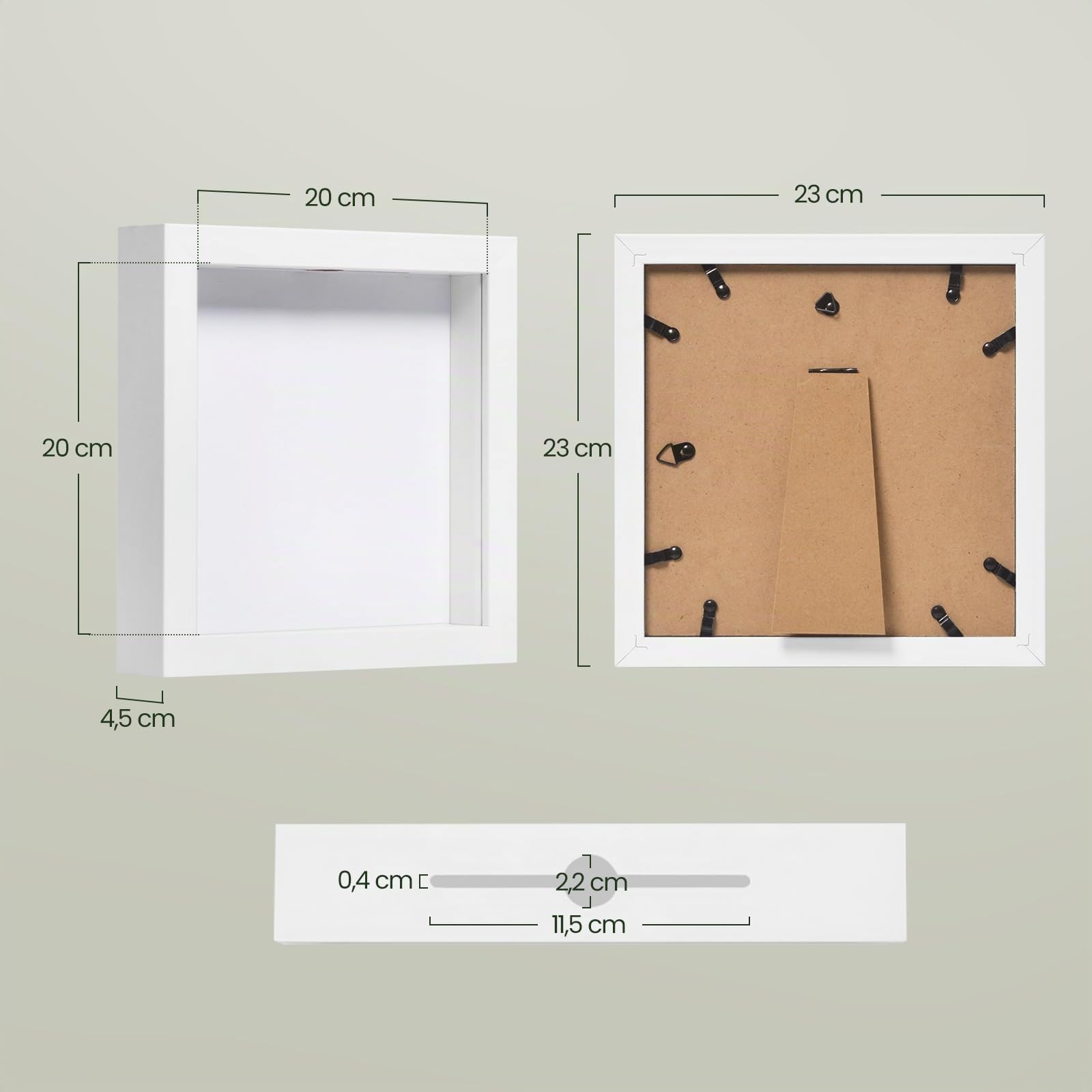 eugad-wohnaccessoires-3d-bilderrahmen-22x22cm-1er-set image 3