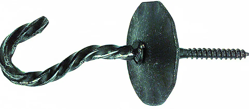 schwerter-klassische-haken-deckenhaken-schmiedeeisen-schwarz-silber-100-mm image 1