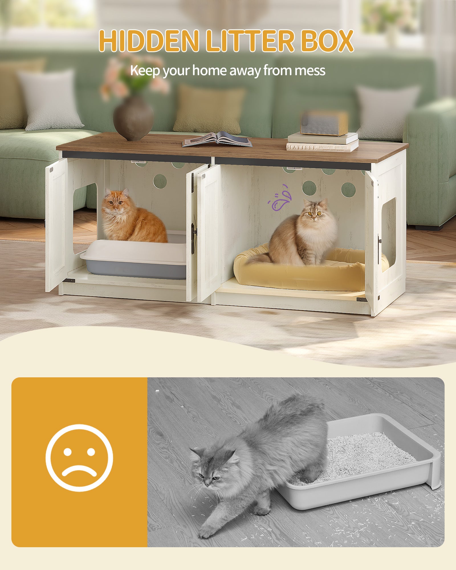 hzuaneri-pet-katzenschrank-f-r-2-katzen-braun-wei image 7