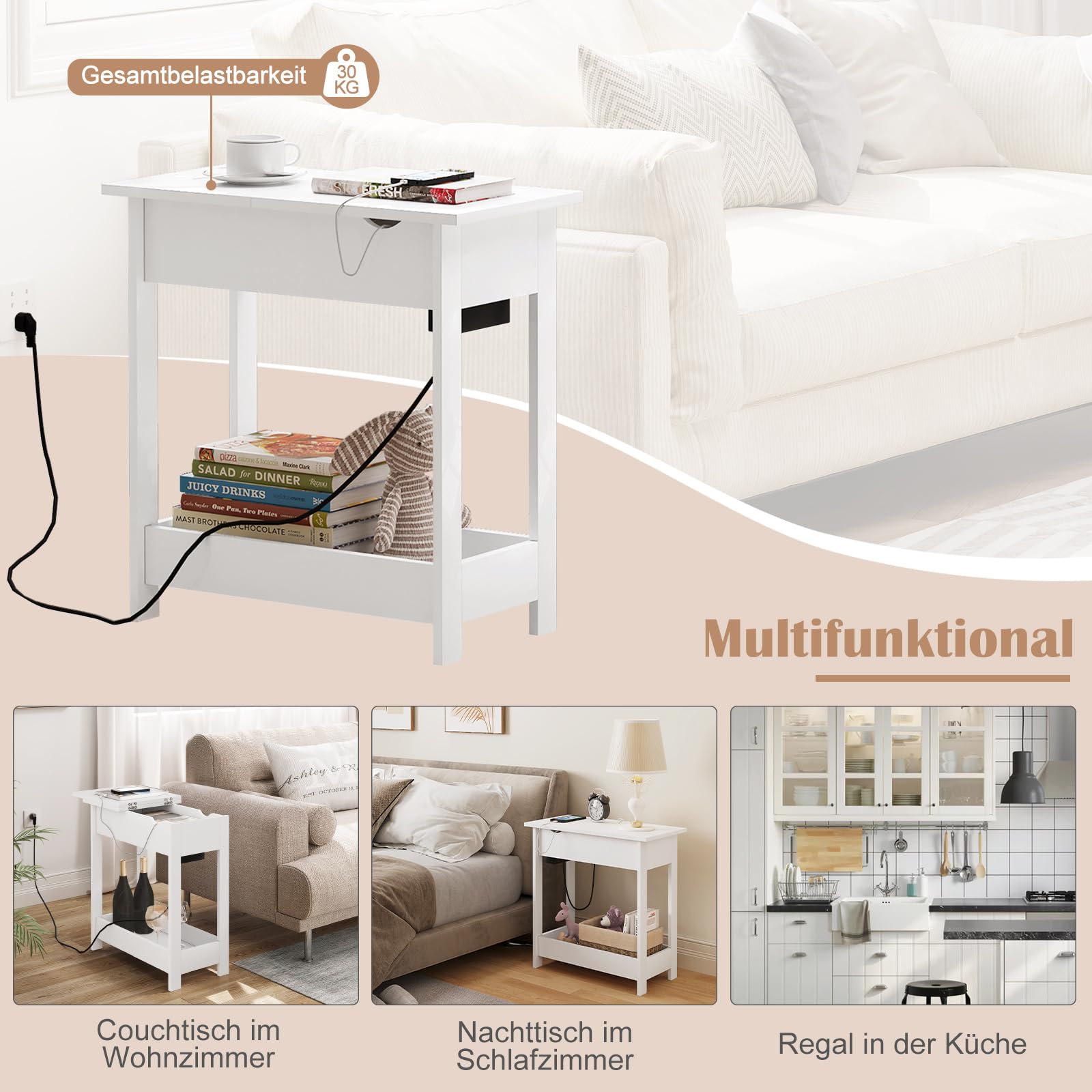 eugad-wohnaccessoires-beistelltisch-wei-60-cm-mit-steckdose image 5