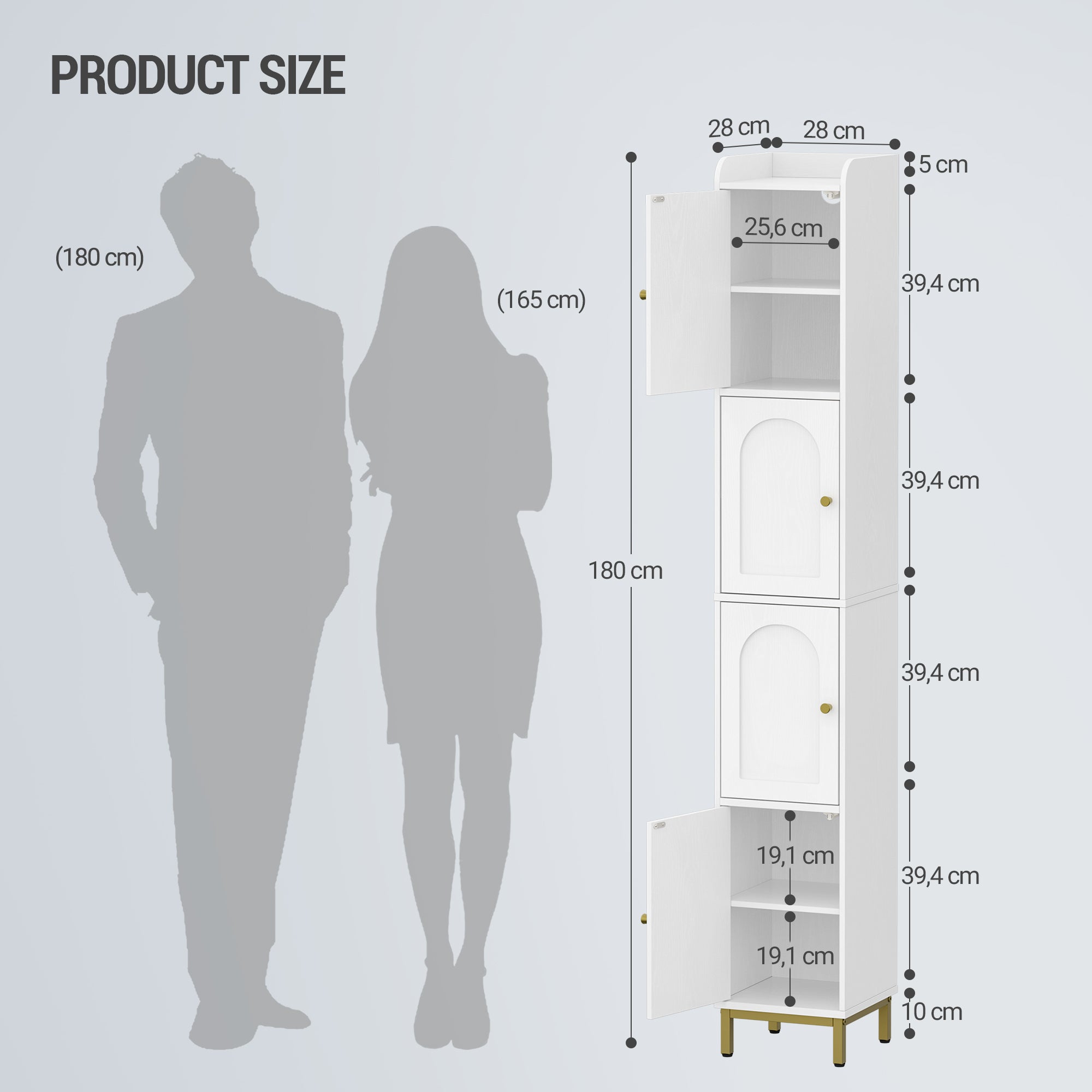 hzuaneri-bc43313g-badezimmerschrank-wei-hoch-4-t-ren-schmal image 2