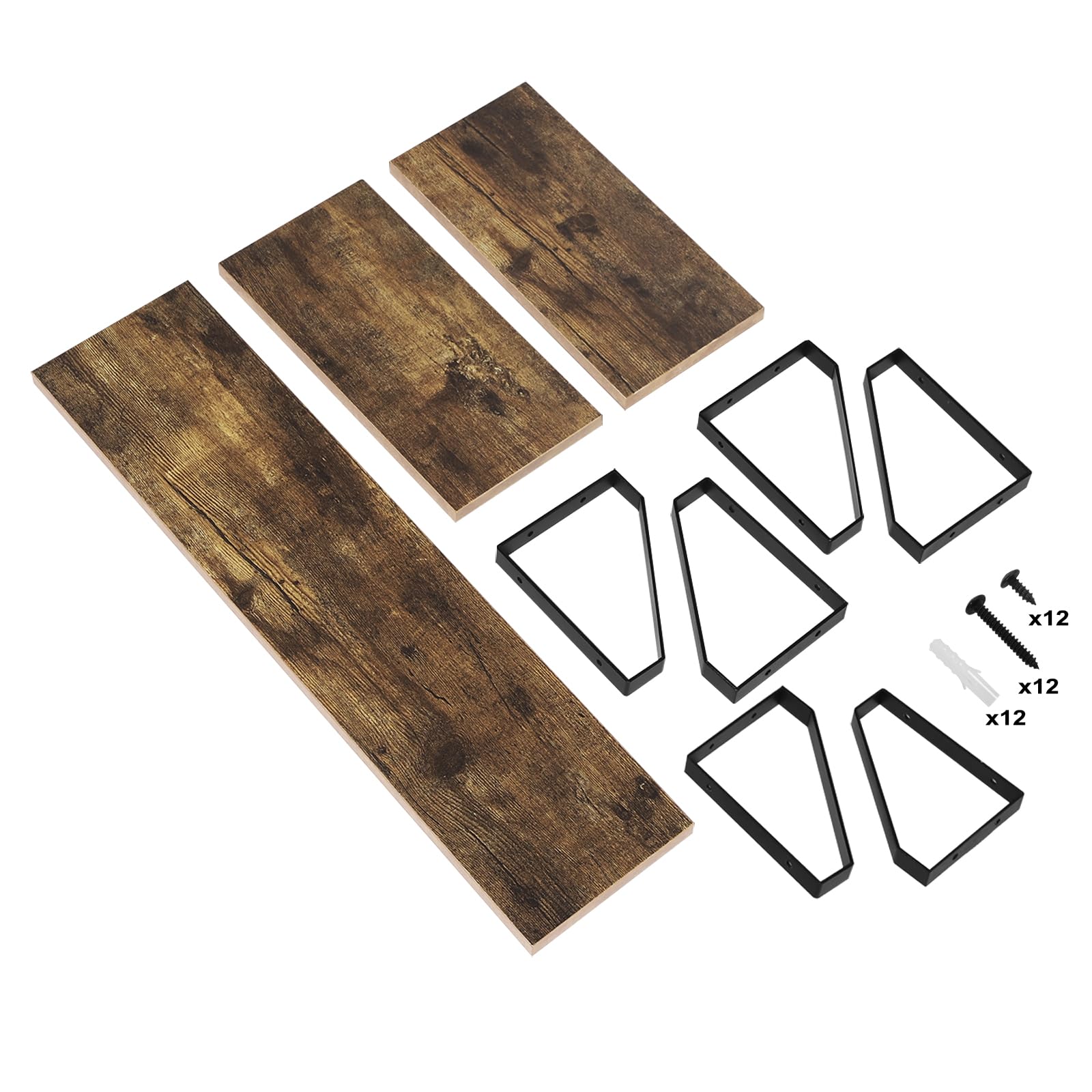 eugad-wandregal-3er-set-vintage-holzoptik-60cm-30cm image 8