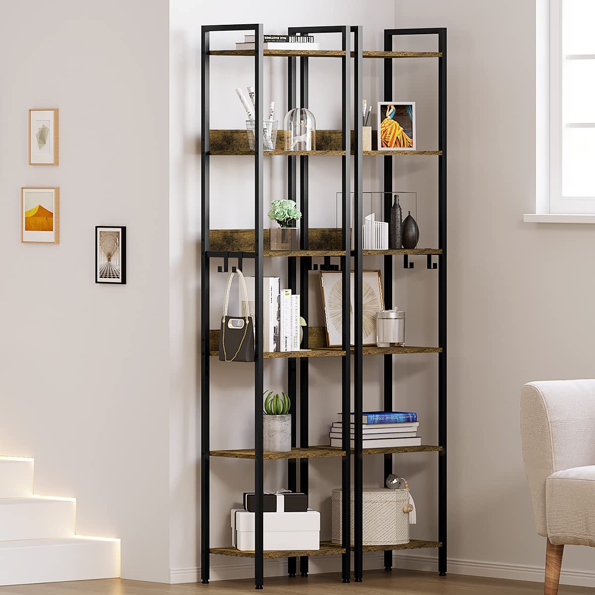 eugad-b-cherregal-2er-set-industrial-schwarz-40x30x187cm image 2