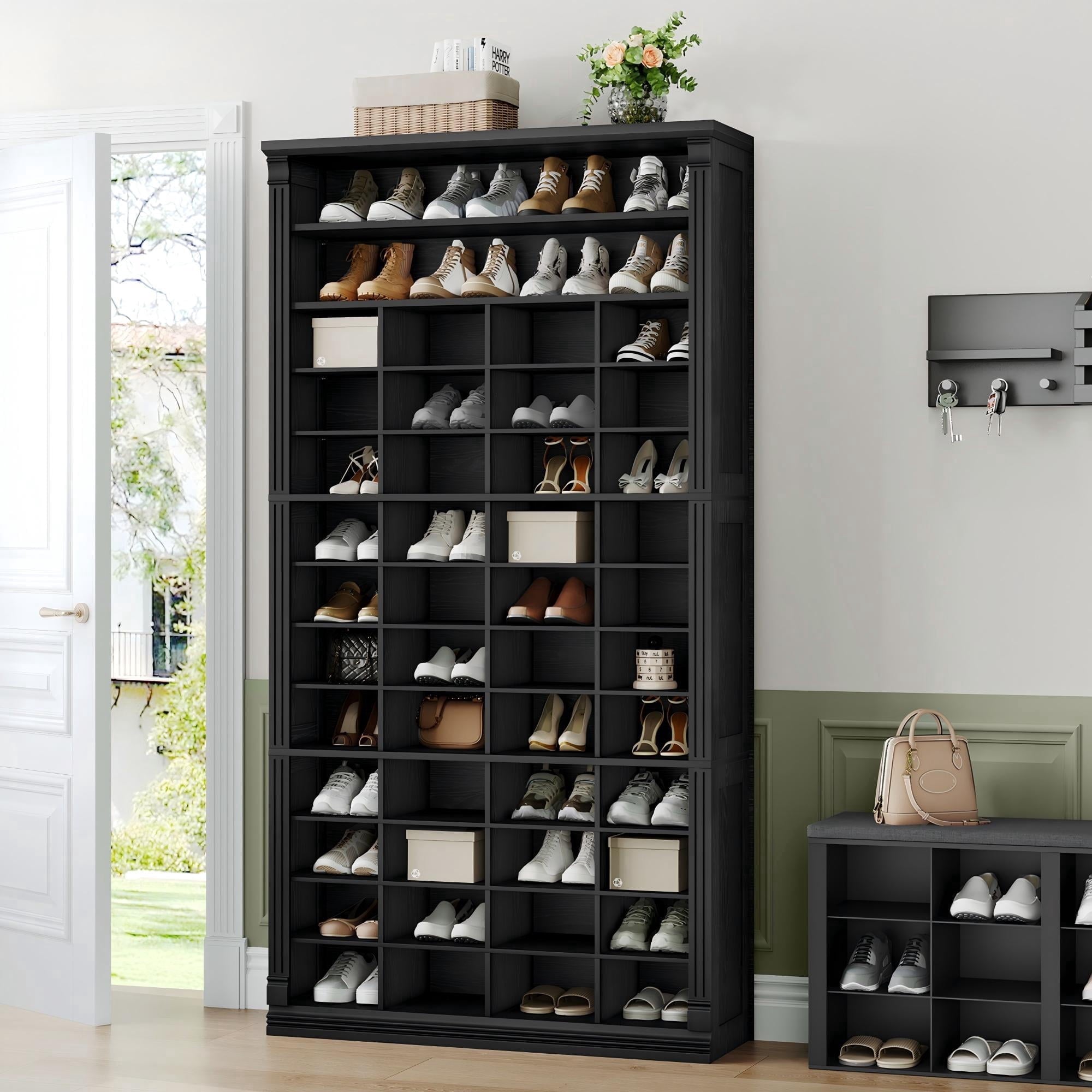 hzuaneri-sr41004x-schuhschrank-schwarz-13-f-cher-52-paare image 1