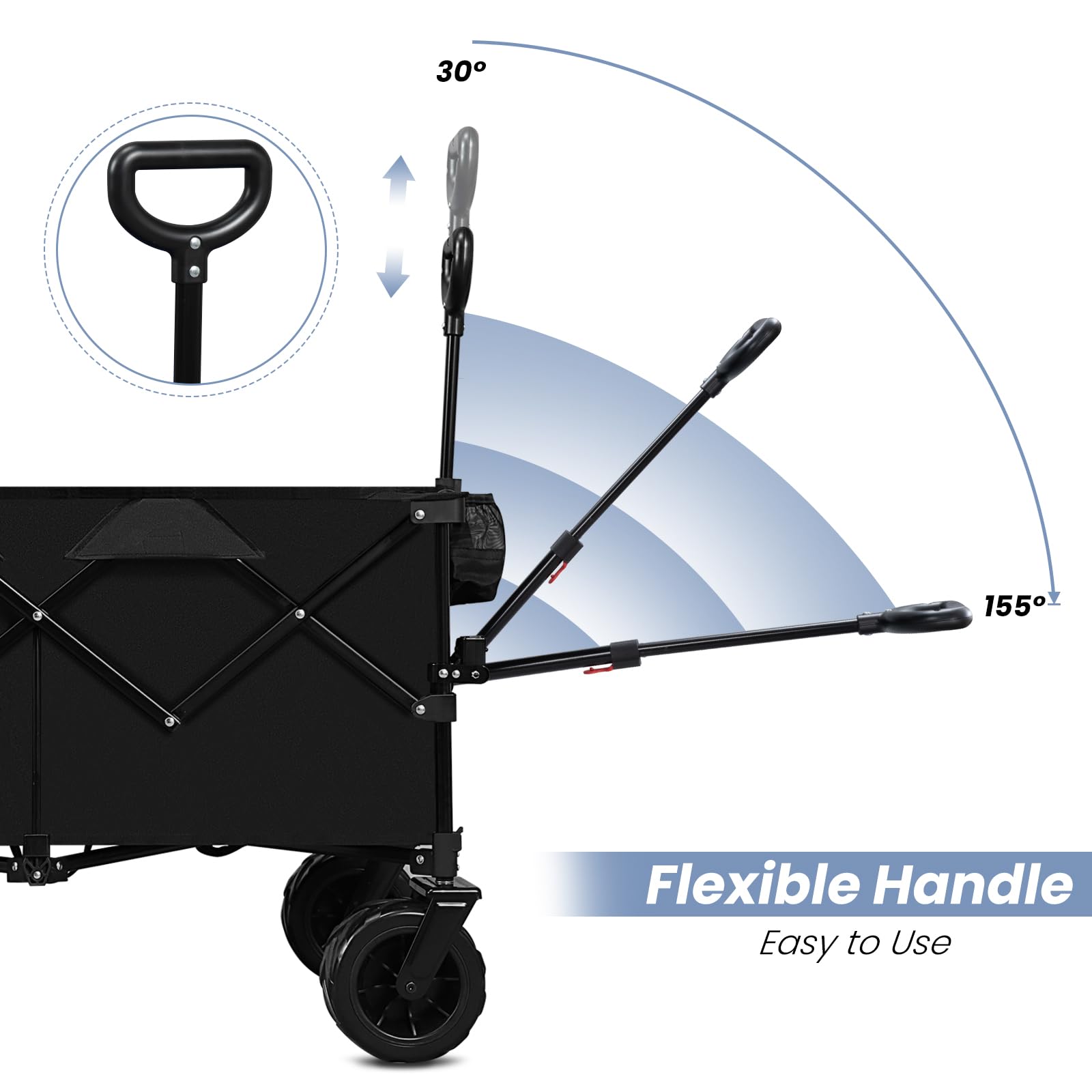 eugad-garten-bollerwagen-faltbar-schwarz-blau-80kg-oxford image 3