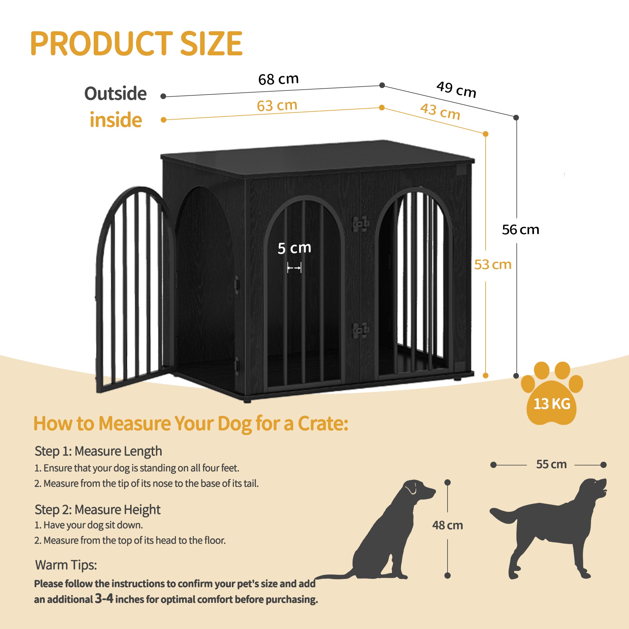 hzuaneri-pet-dfc85504b-hundebox-schwarz-68-cm-3-t-ren image 3