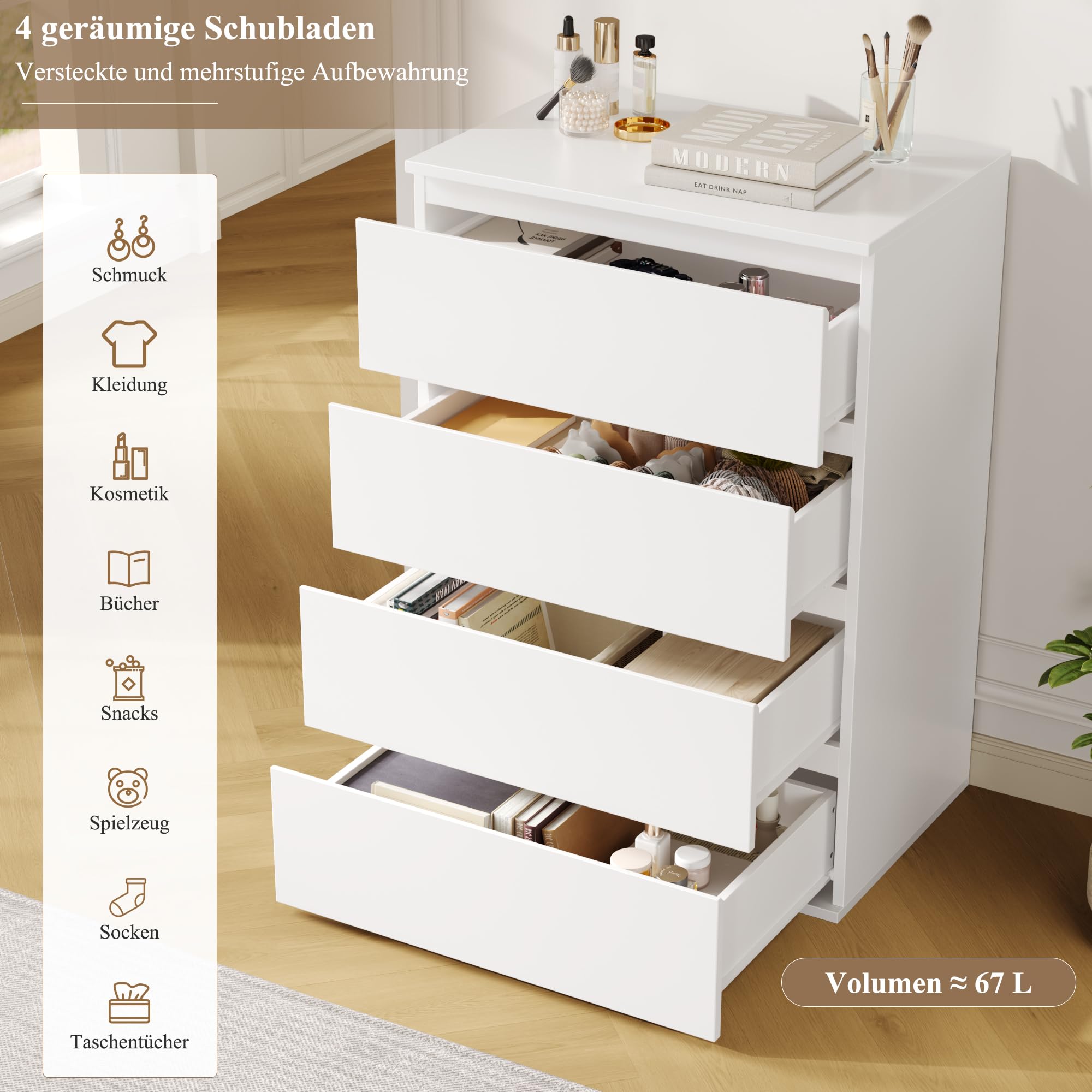 forehill-kommode-wei-60x40x80cm-4-schubladen-mdf-schrank image 7