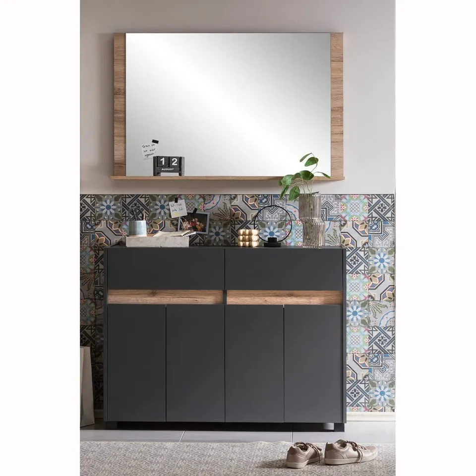 lomadox-flur-garderoben-set-anthrazit-wildeiche-spiegel-112-cm image 1