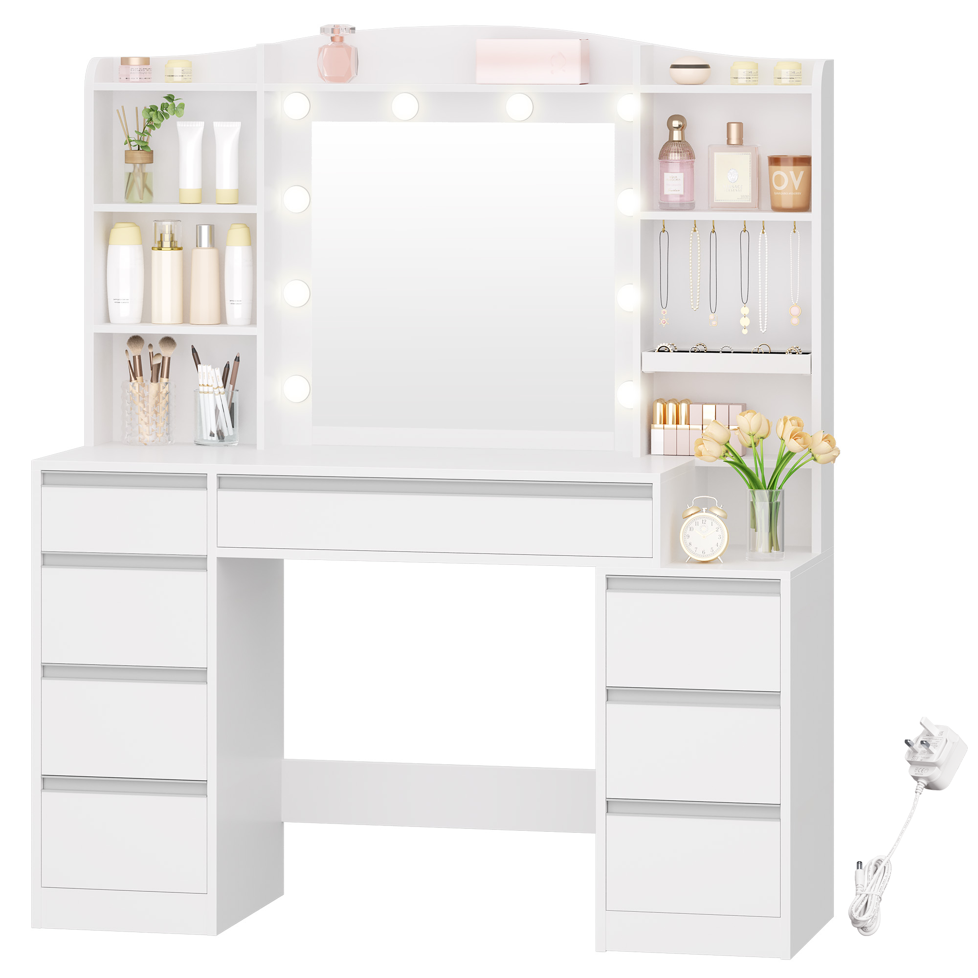hzuaneri-bedroom-schminktisch-wei-dt41103x-mit-led-spiegel image 1
