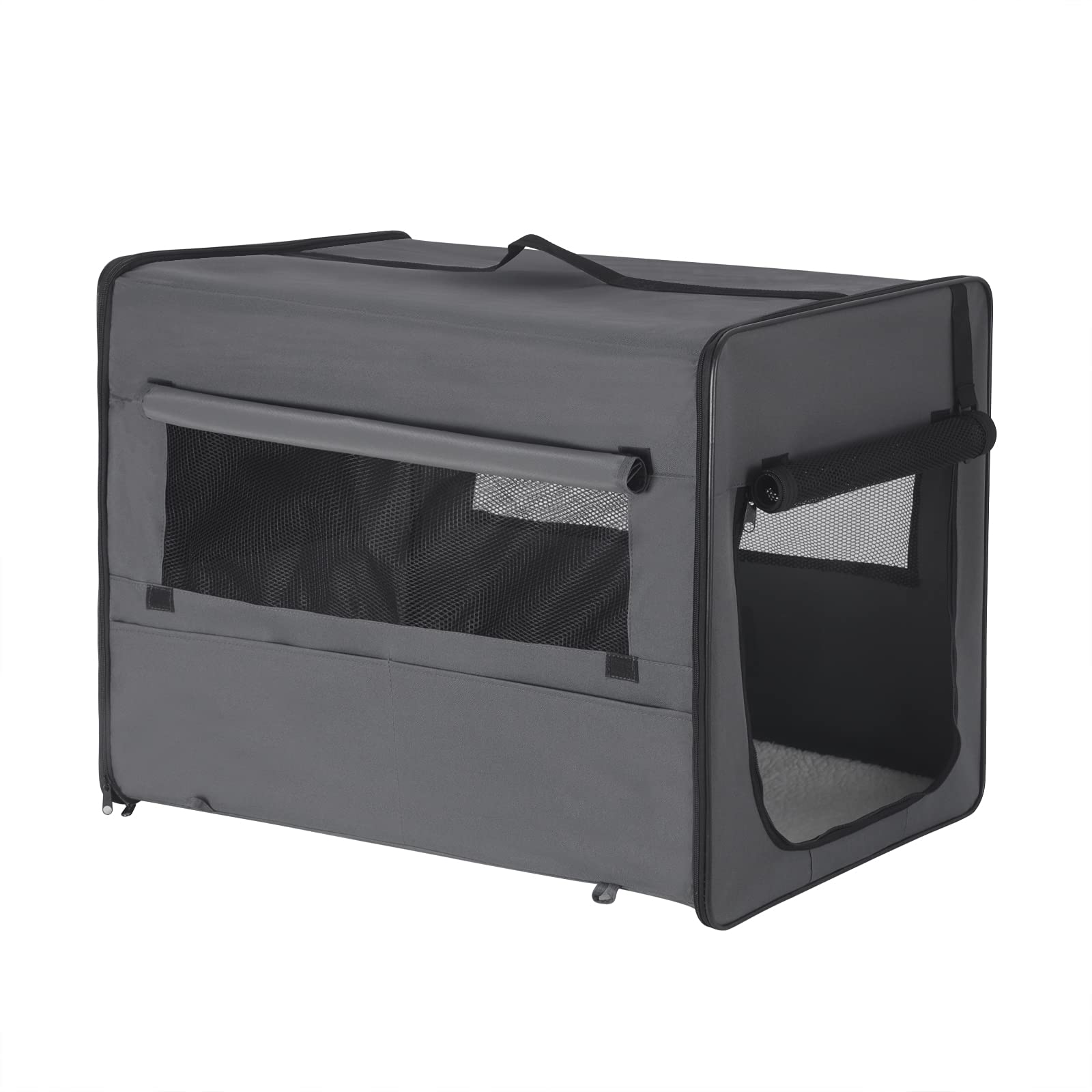 eugad-hundebox-faltbar-grau-61x46x51-katze-hund image 1