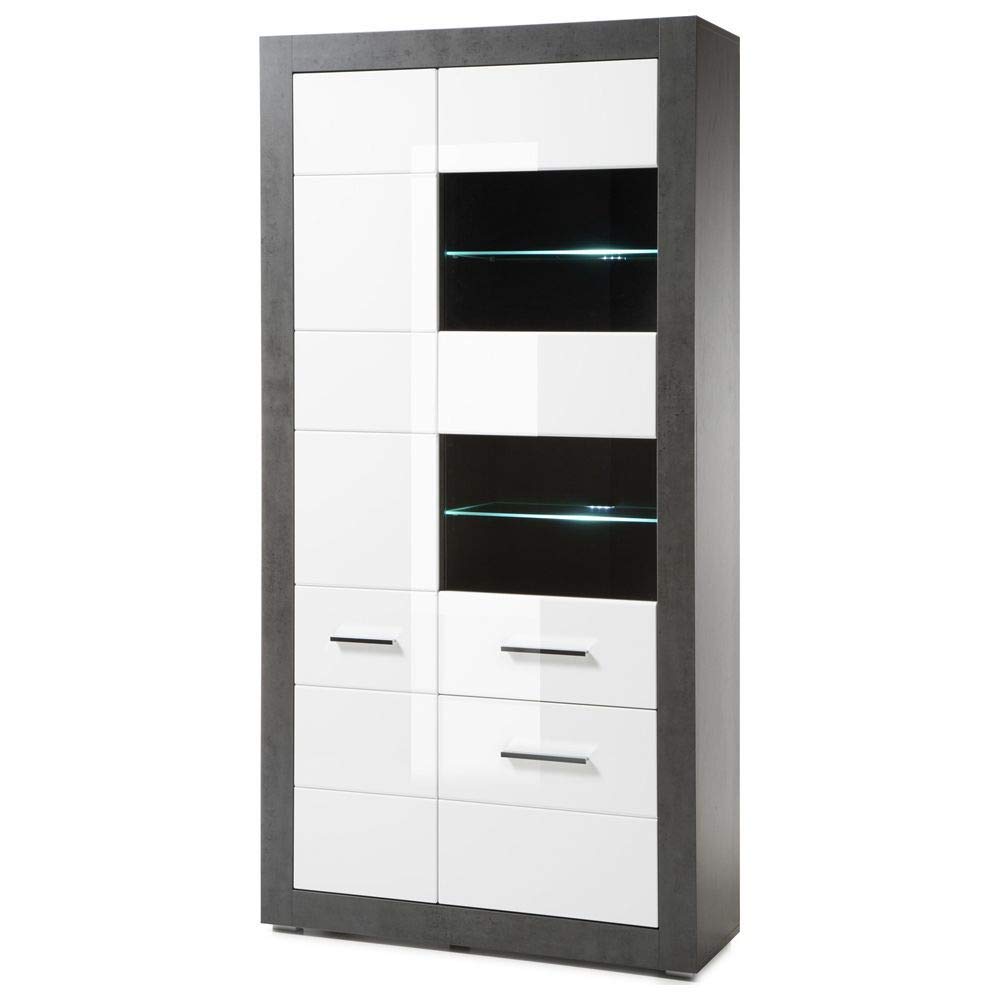 lomadox-eton-61-standvitrine-hochglanz-wei-beton-100-cm image 6