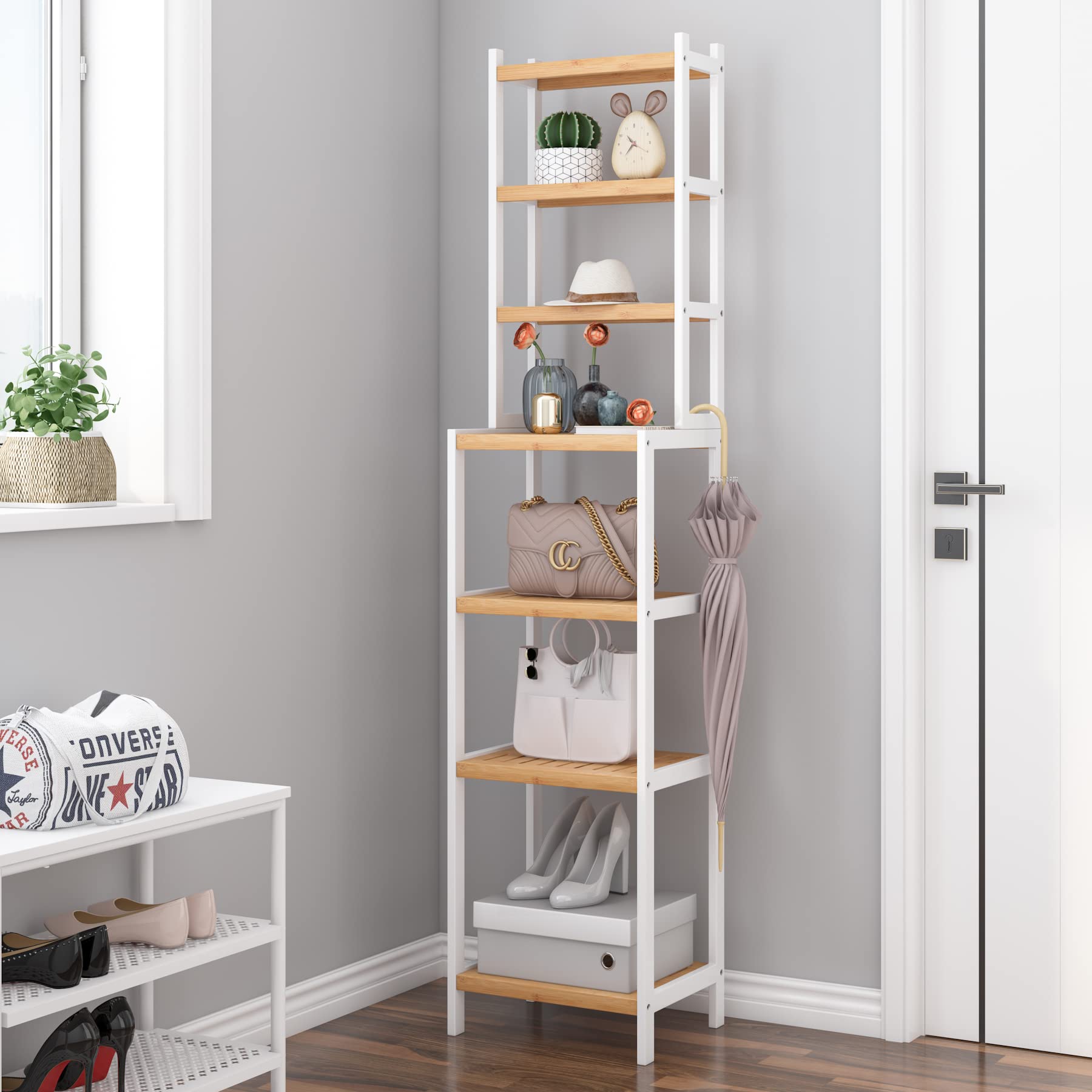 forehill-bathroom-shelf-badregal-bambus-7-ablagen-teilbar image 6