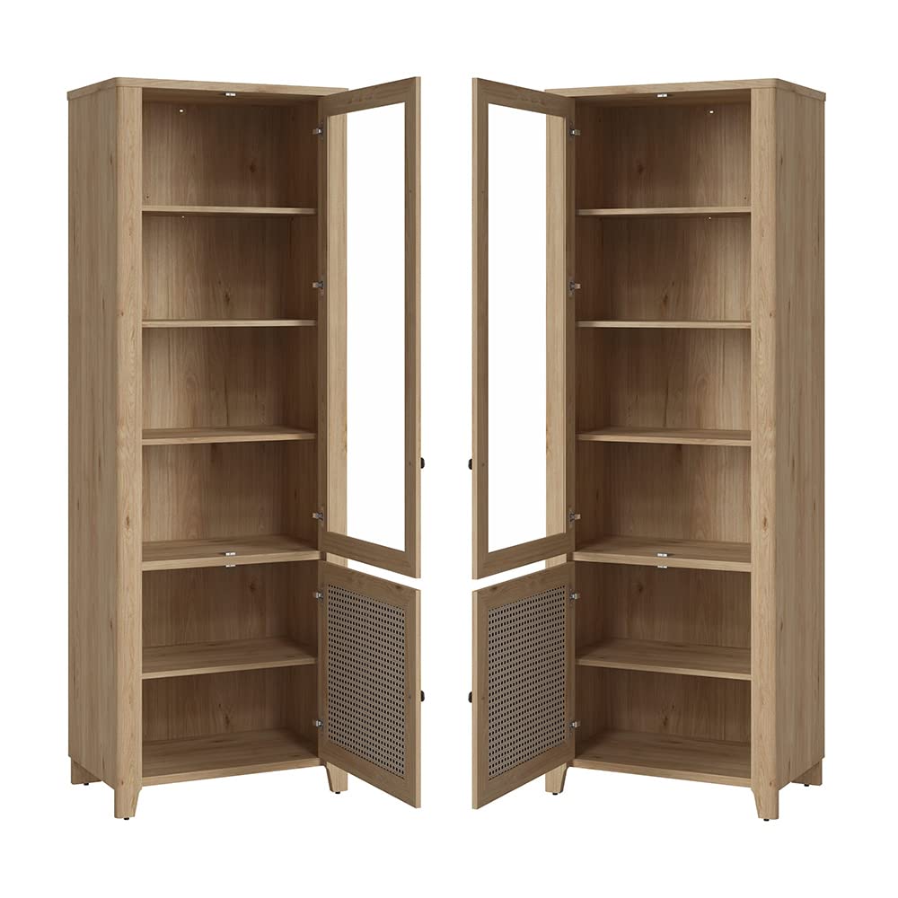 lomadox-esszimmer-vitrine-eiche-wiener-geflecht-73-cm-glas image 3