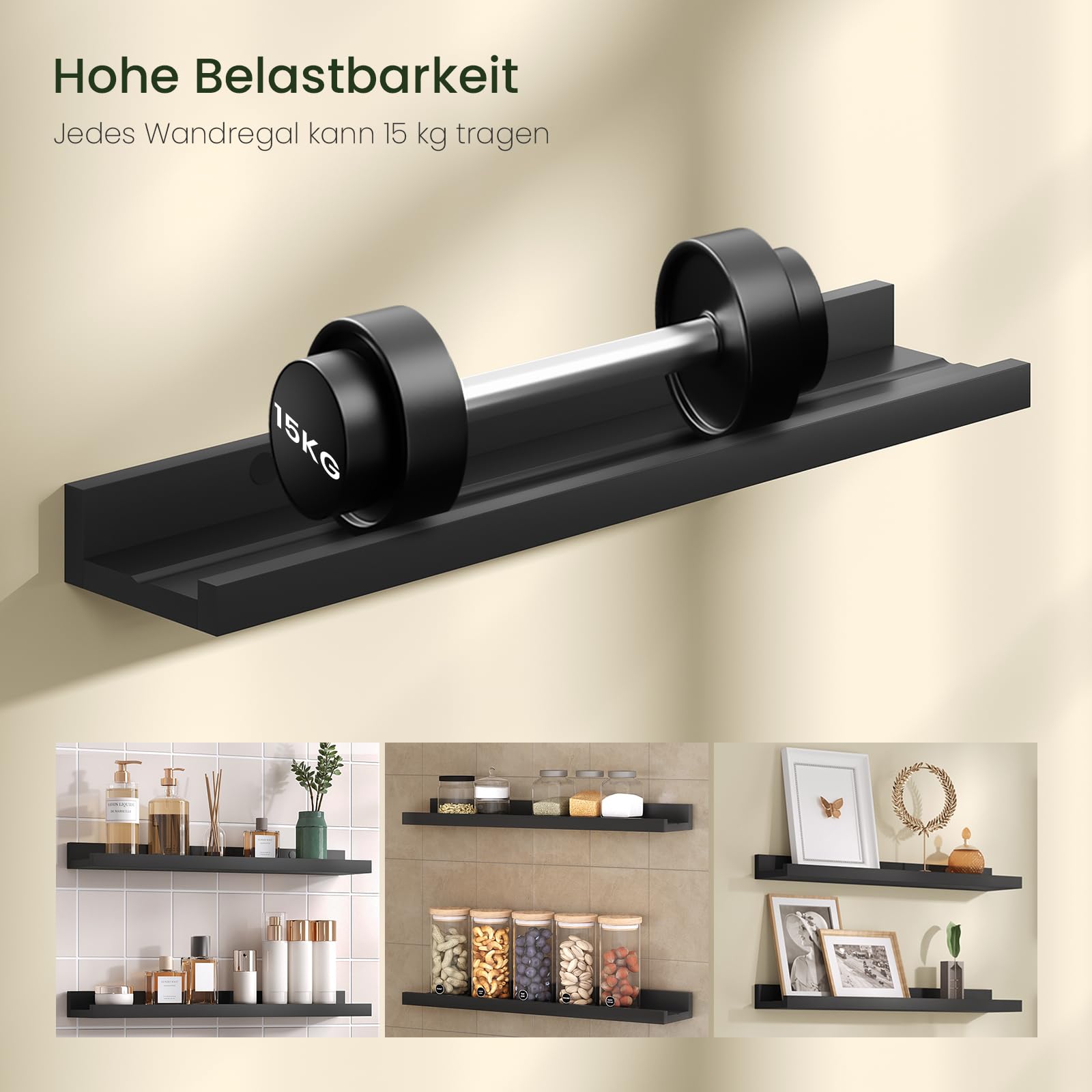 eugad-aufbewahrung-wandregal-schwarz-6er-set-60-cm-schweberegal image 4