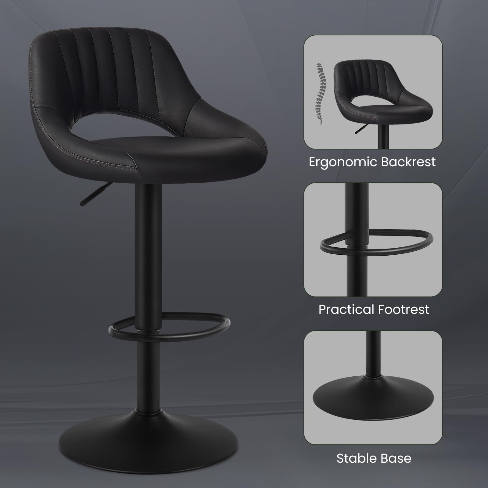 eugad-barhocker-4er-anthrazit-kunstleder-h-henverstellbar image 5