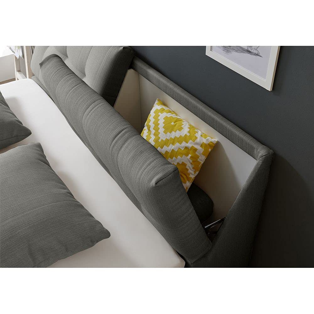 lomadox-boxspringbett-180x200-silbergrau-elektrisch-visco-topper image 4