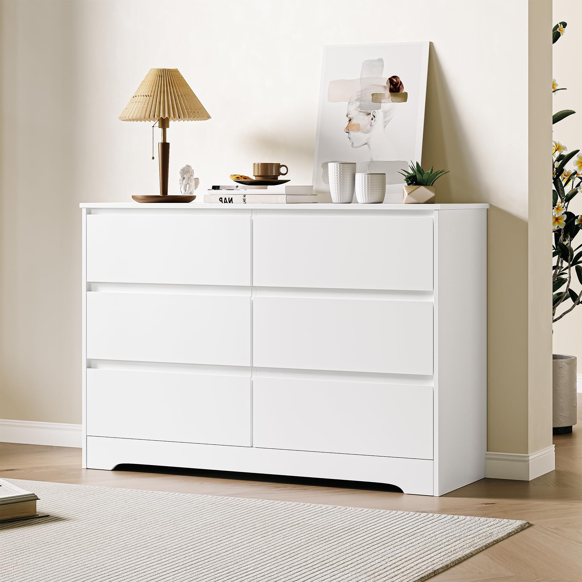 forehill-kommode-wei-120-cm-6-schubladen-sideboard-mdf image 2