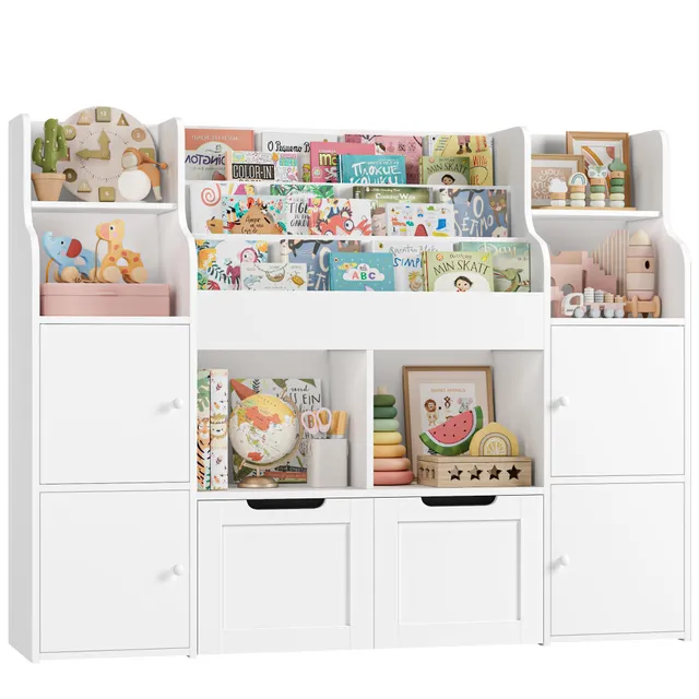 forehill-kinderregal-wei-12-f-cher-122x30x100-cm-b-cherregal image 1