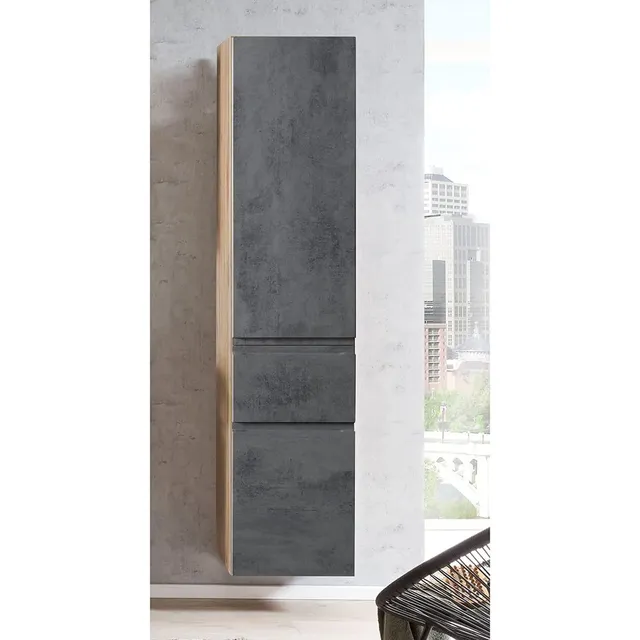 lomadox-badezimmer-hochschrank-40cm-wotan-eiche-beton-grifflos image 1