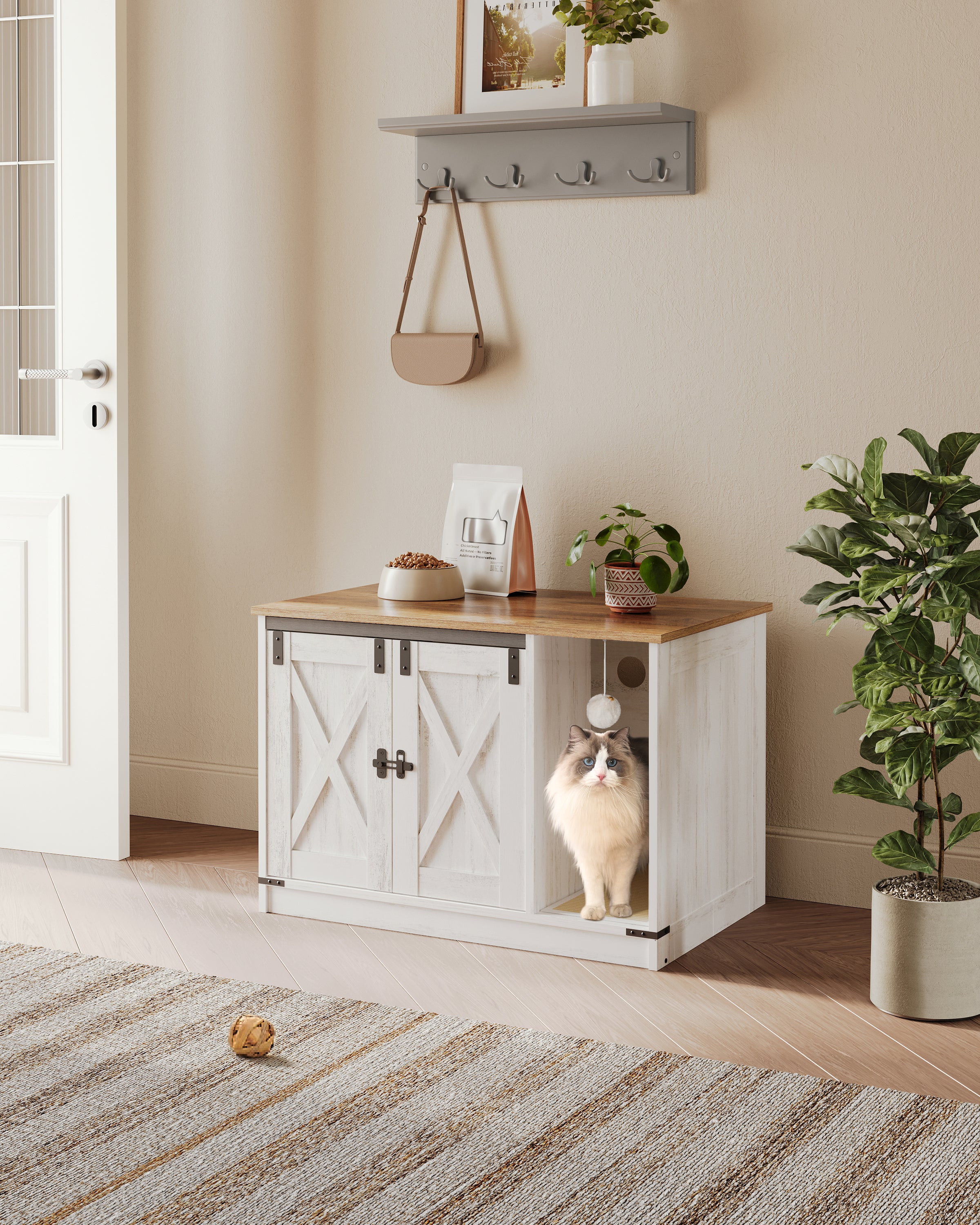 hzuaneri-pet-katzenschrank-vintage-brown-white-katzenklo-80-cm image 4