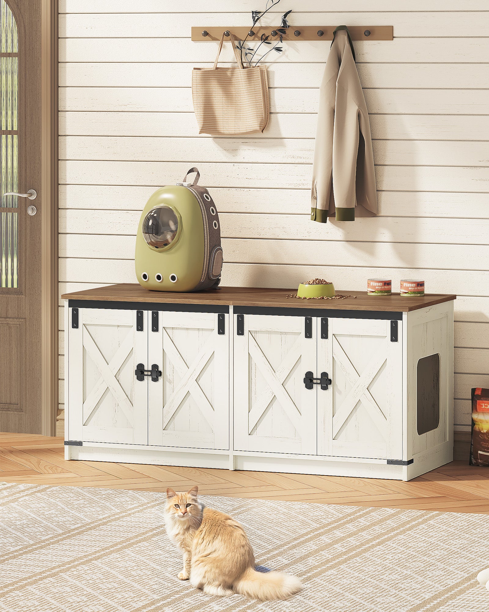 hzuaneri-pet-katzenschrank-f-r-2-katzen-braun-wei image 3