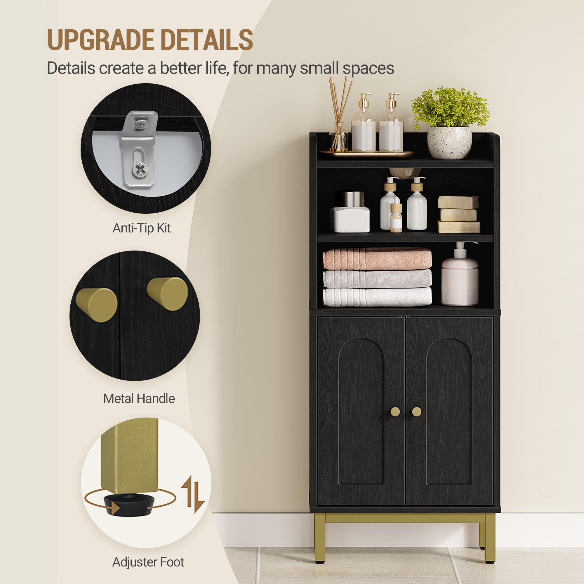 hzuaneri-bathroom-badschrank-bc48204g-schwarz-schmal-83-cm image 7