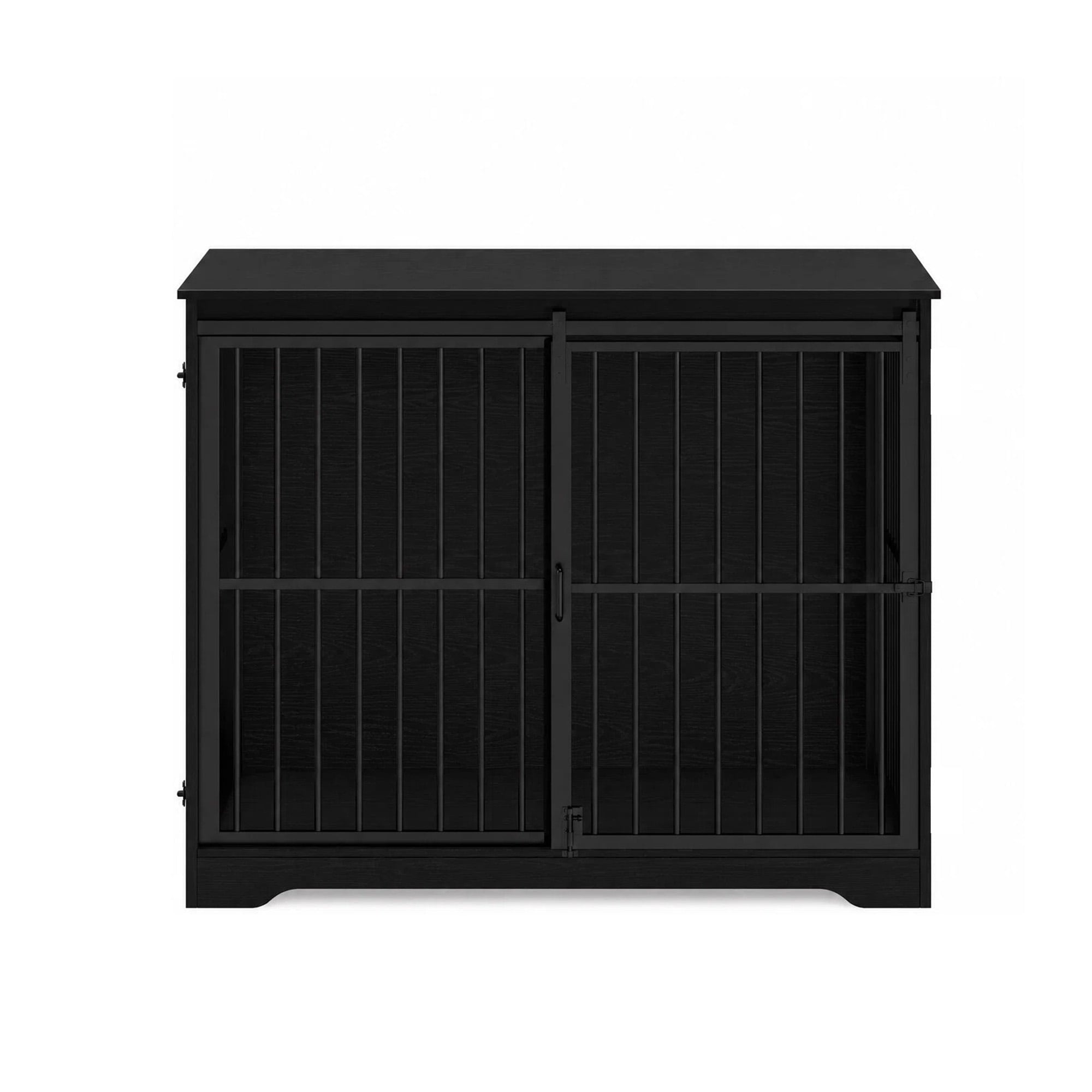 hzuaneri-hundebox-holz-xxl-schwarz-schiebet-r-119-cm image 3