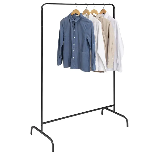 eugad-aufbewahrung-kleiderst-nder-stahl-schwarz-99x46x153cm image 1