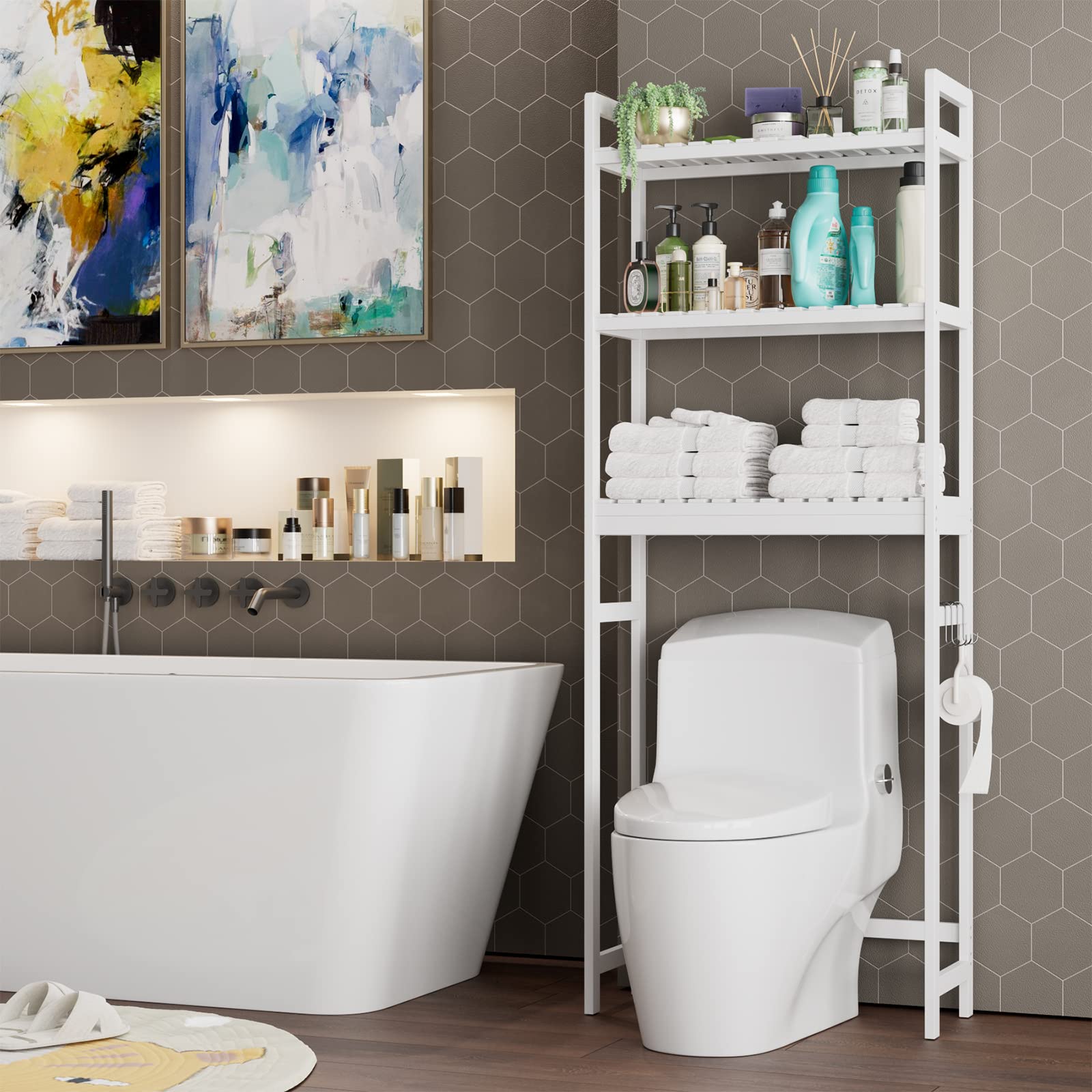 forehill-bathroom-shelf-waschmaschinenregal-bambus-163-cm image 3