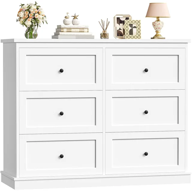 forehill-kommode-wei-6-schubladen-schrank-mdf image 1