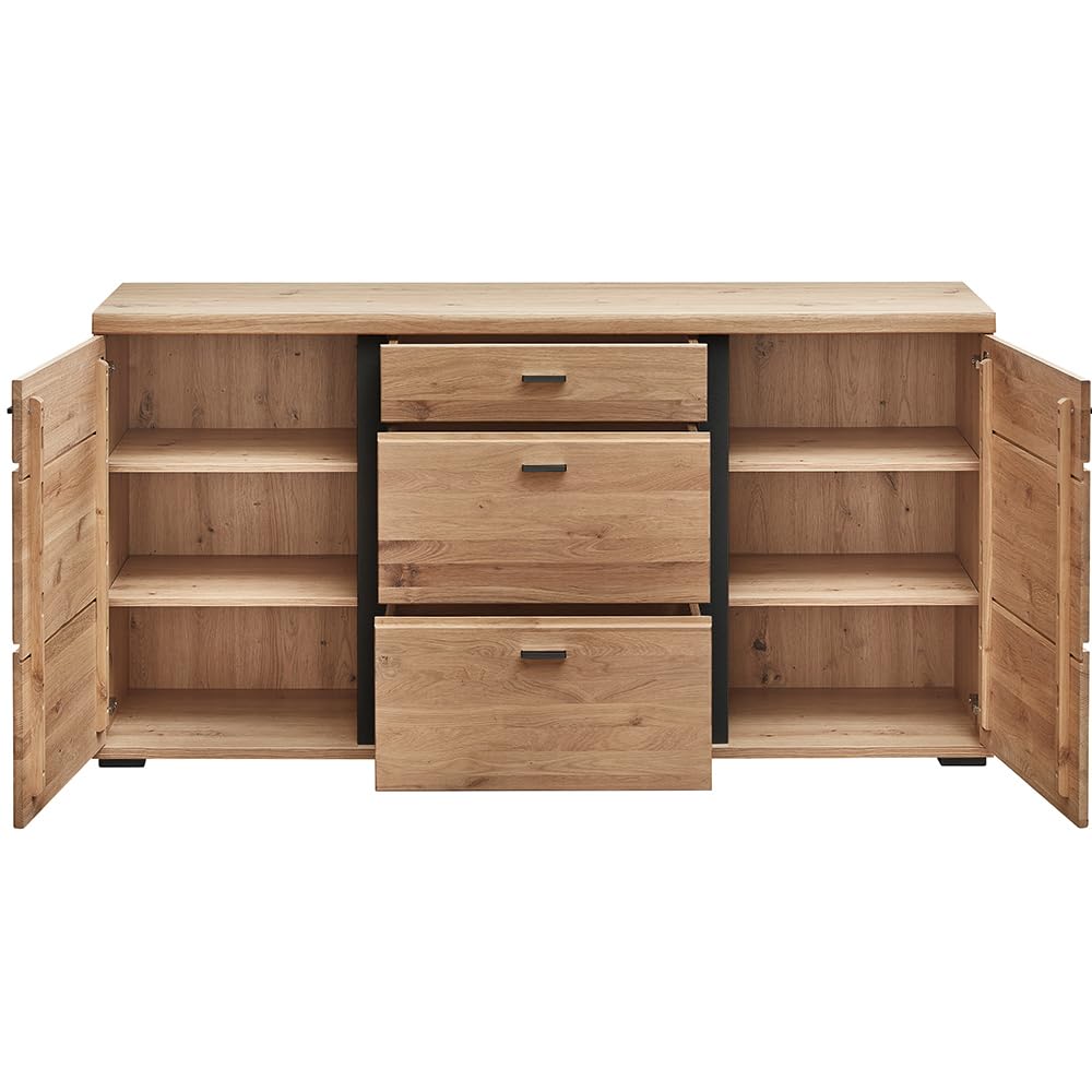 lomadox-wohnzimmer-wohnzimmer-set-esche-schwarz-matt-led-6-teilig image 3