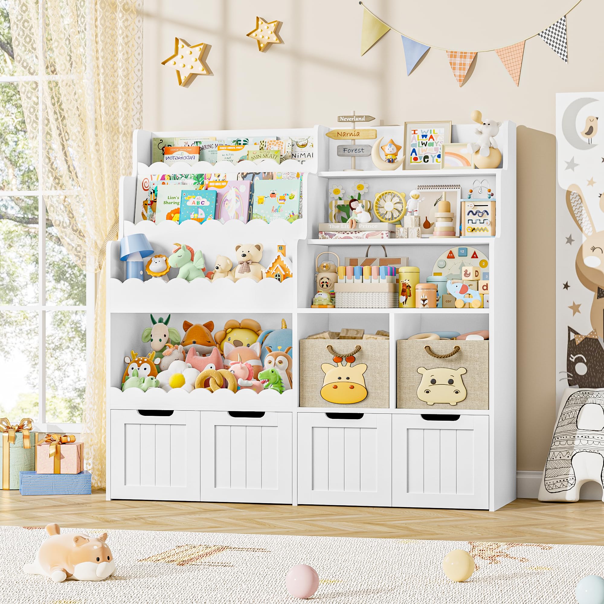 forehill-children-s-room-kinderregal-wei-mit-4-boxen image 2