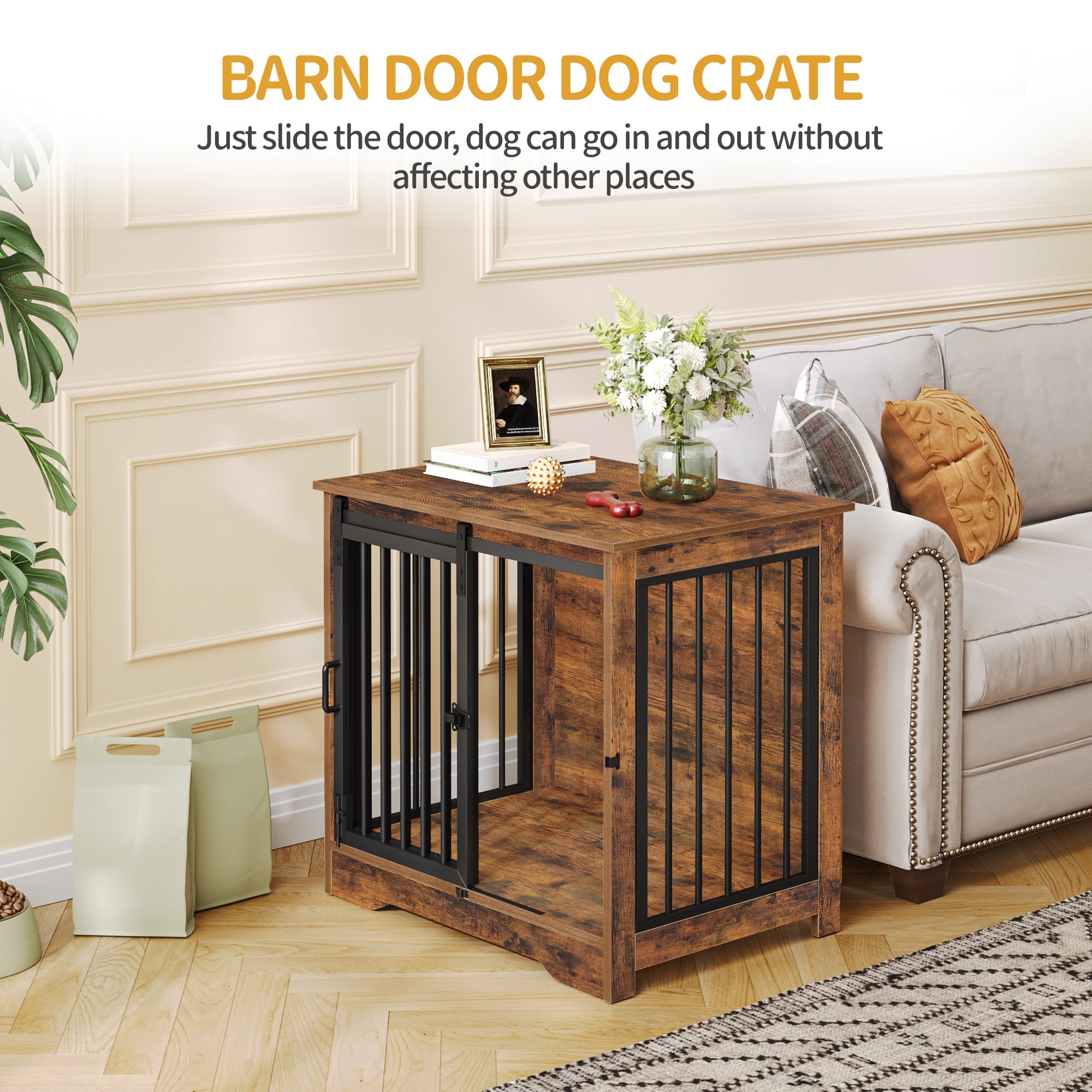 hzuaneri-hundebox-holz-braun-schiebet-r-kleine-hunde image 2