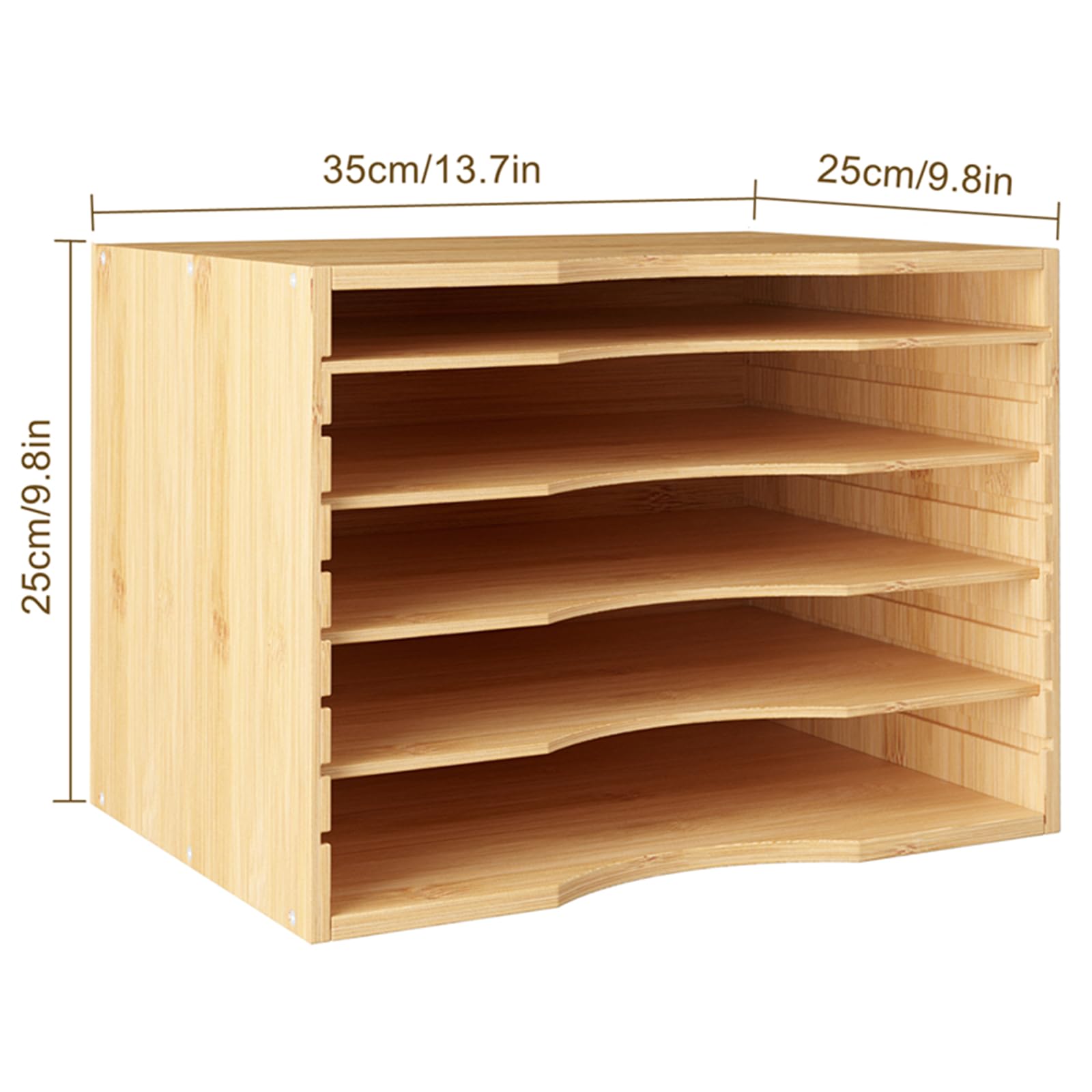 forehill-dokumentenablage-bambus-a4-4-f-cher-36x25x26-cm image 2