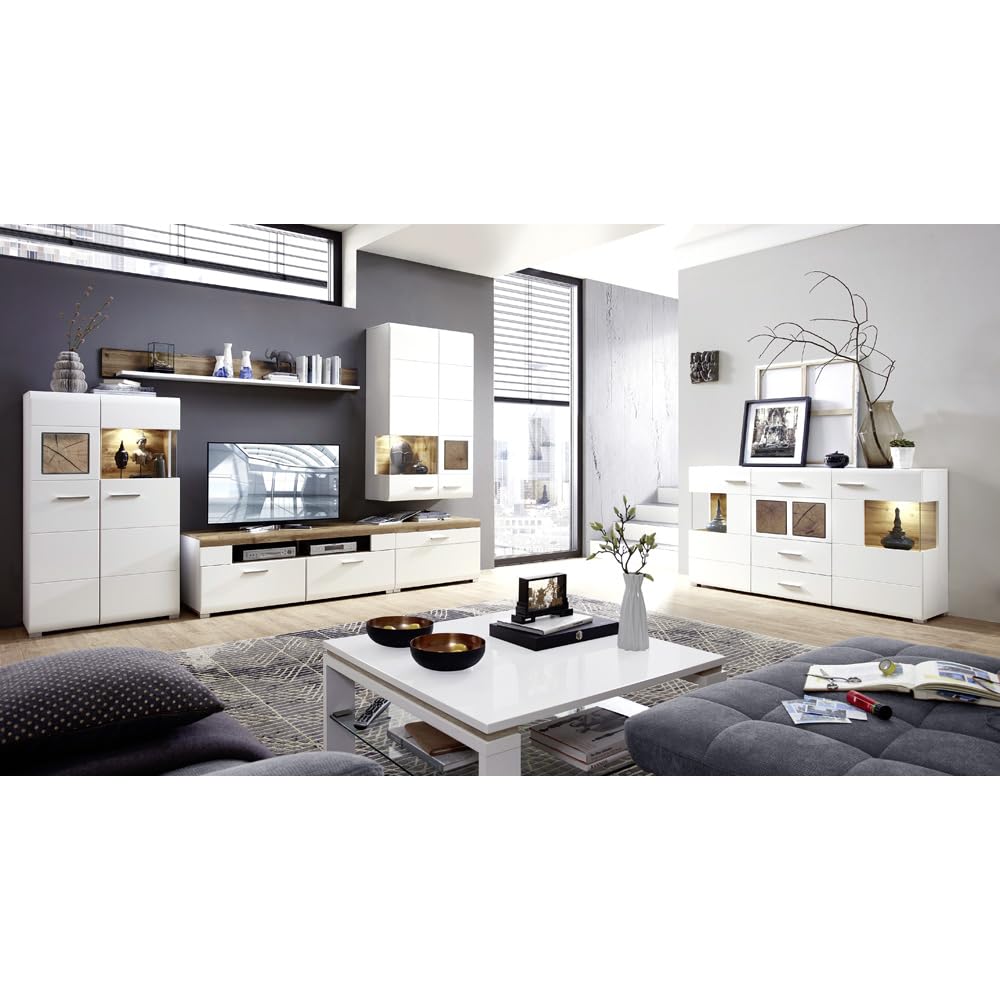 lomadox-wohnzimmer-wohnwand-wei-eiche-led-315-cm-set image 1