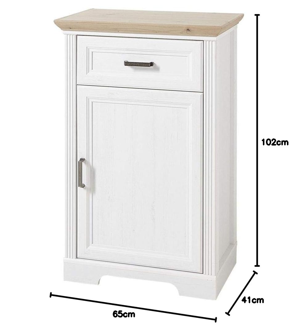 lomadox-flur-schuhschrank-pinie-wei-artisan-eiche-65-cm image 3
