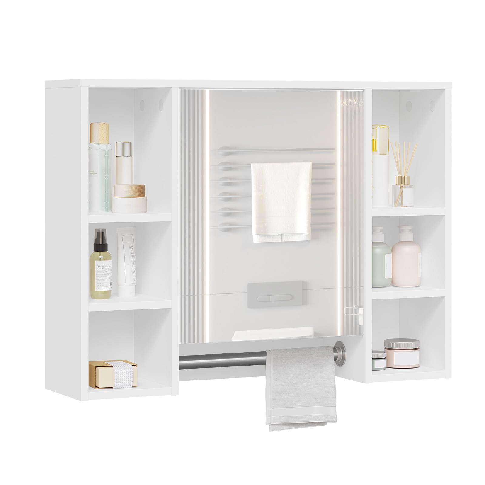 eugad-spiegelschrank-wei-80x20x60cm-bad-h-ngeschrank-8-f-cher image 1