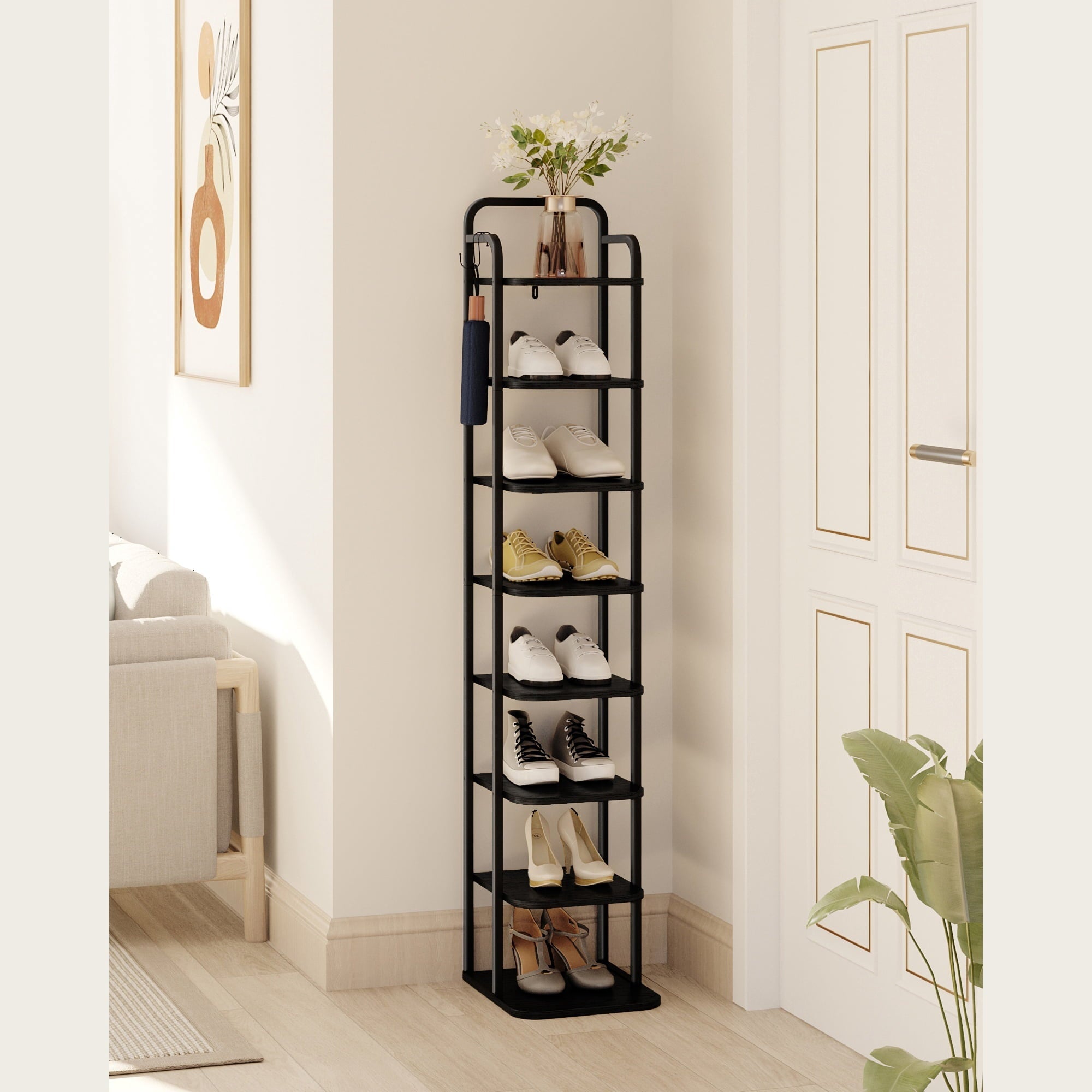 hzuaneri-living-room-schuhregal-sr04304b-schwarz-8-st-ckig-schmal image 5