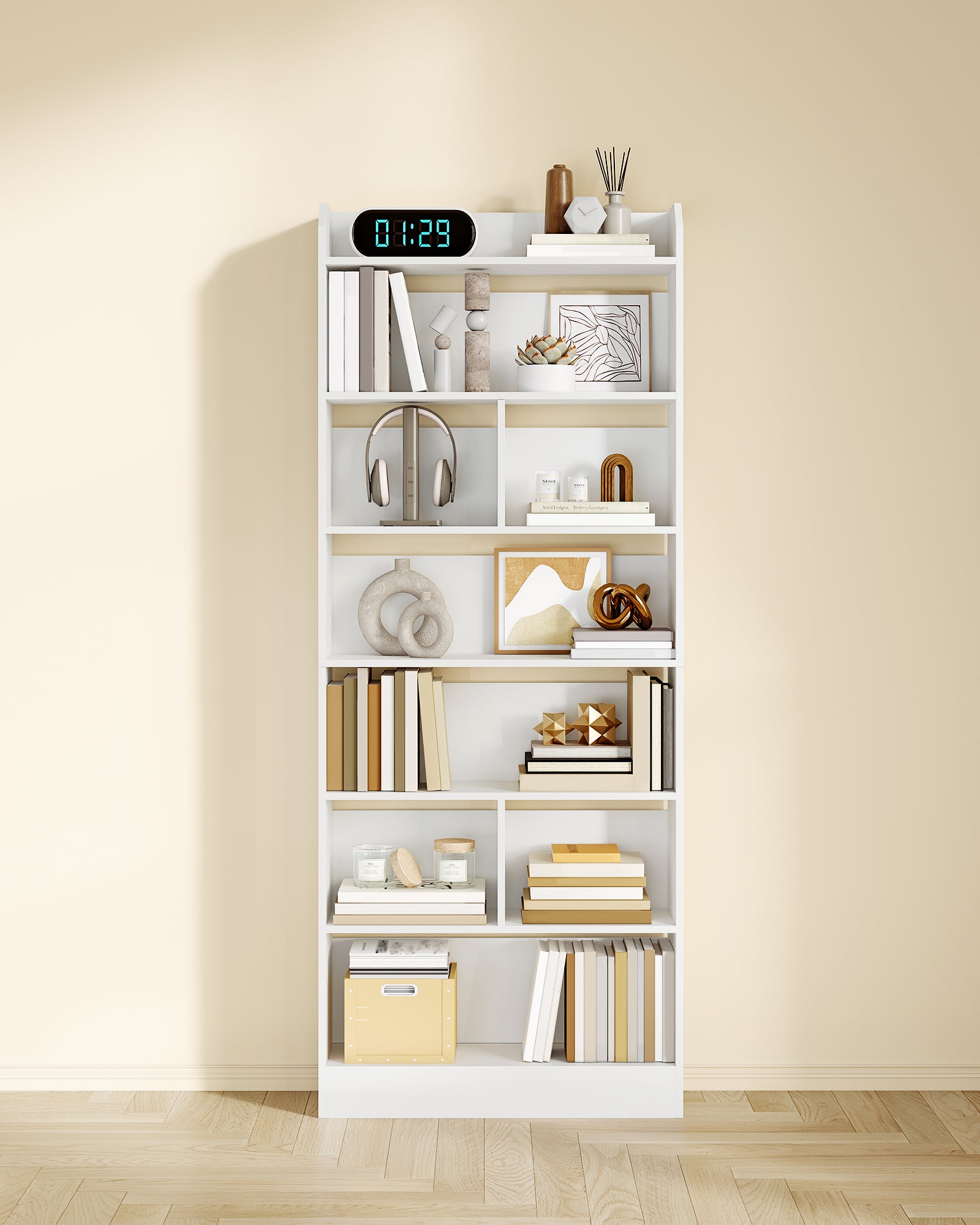 hzuaneri-living-room-b-cherregal-wei-7-f-cher-199-cm-hoch image 6