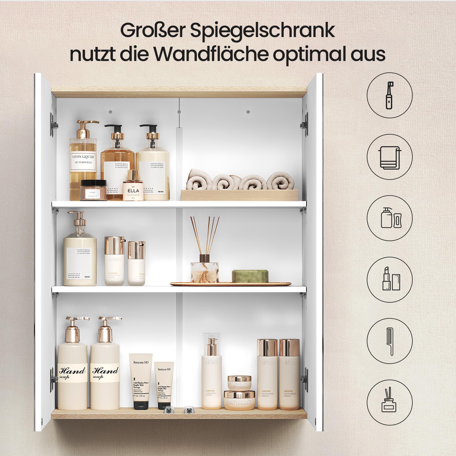 eugad-aufbewahrung-spiegelschrank-60-cm-wei-helle-eiche image 7
