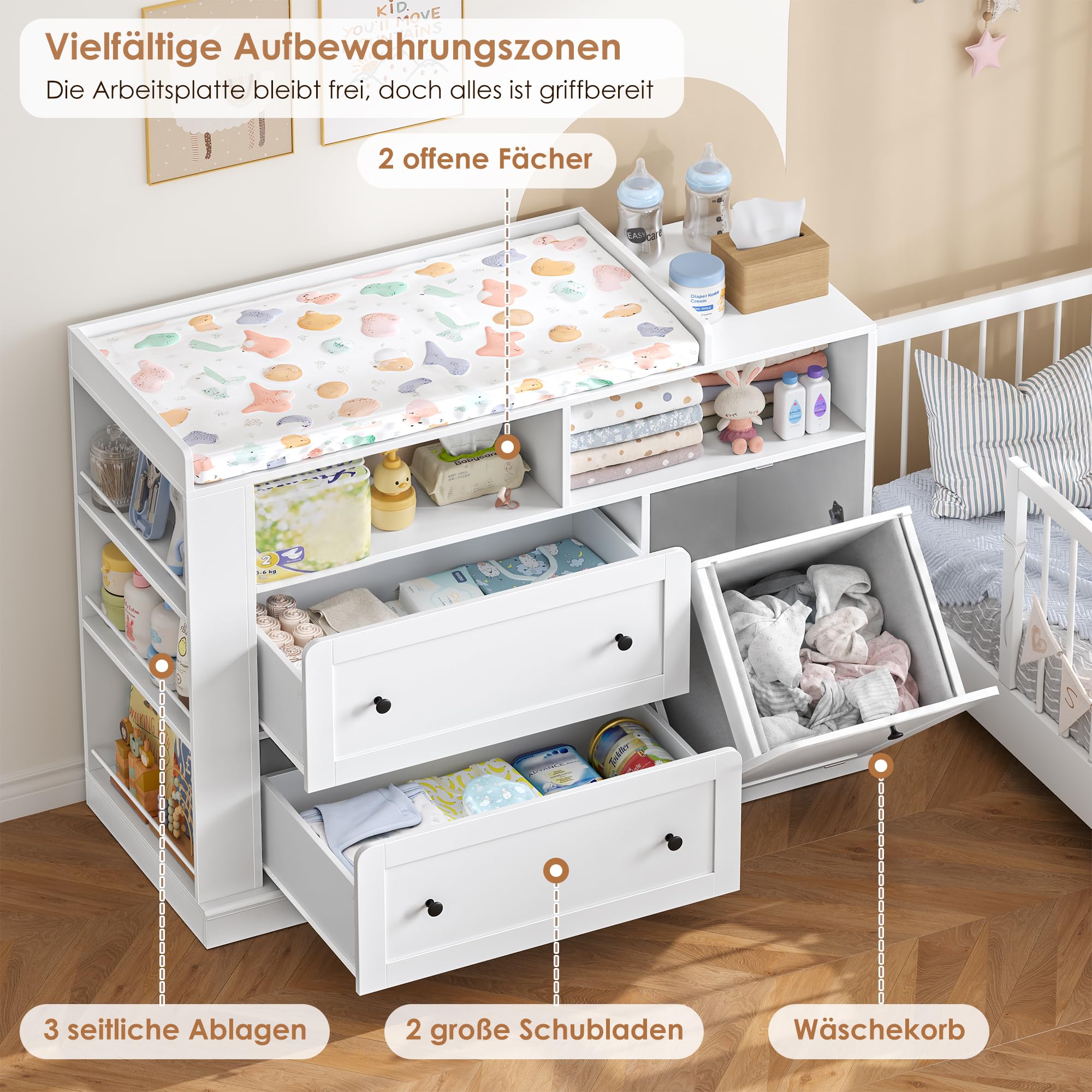 forehill-wickelkommode-120-wei-mit-w-schekorb image 4