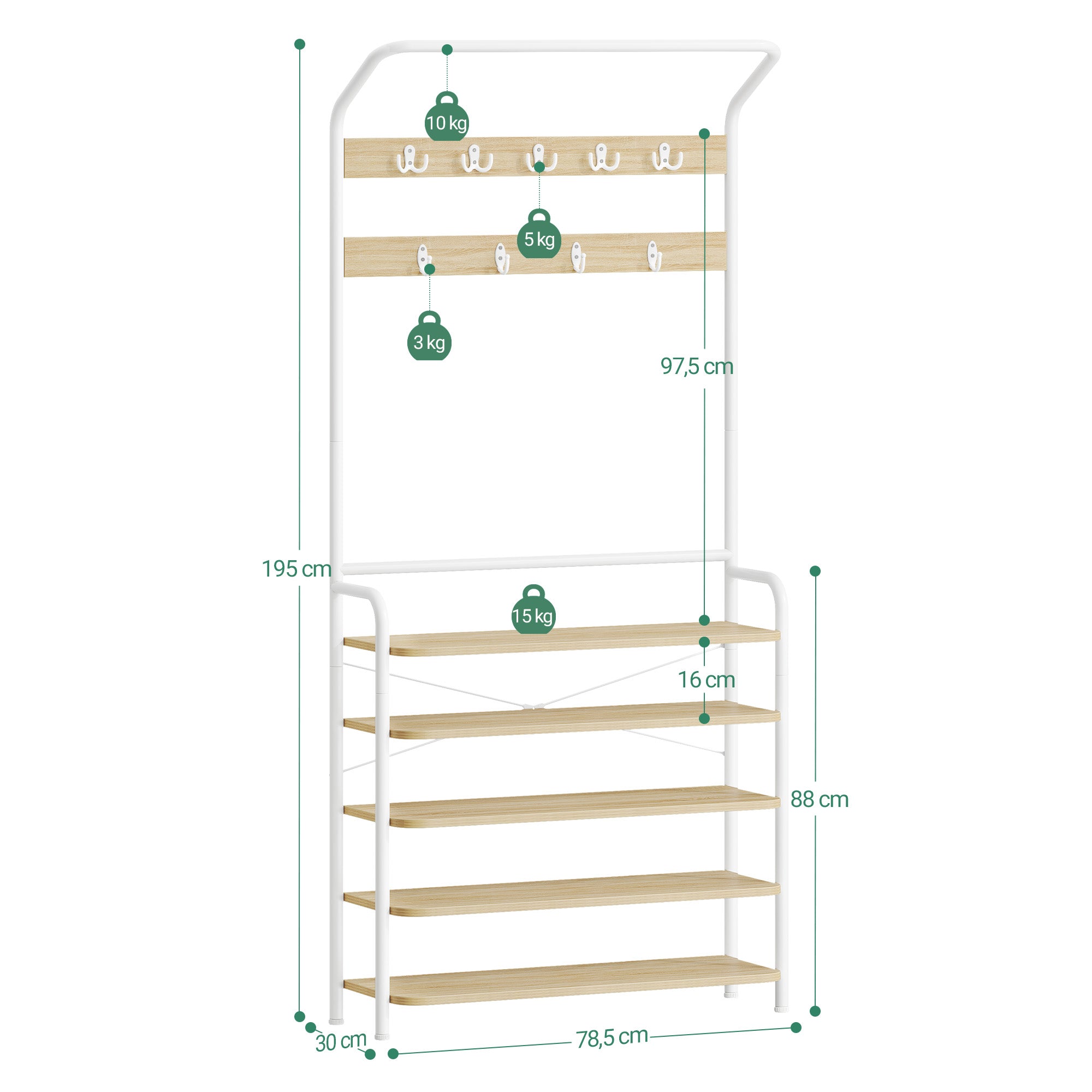 hzuaneri-ht19016w-garderobe-eiche-wei-mit-schuhregal-bank image 8