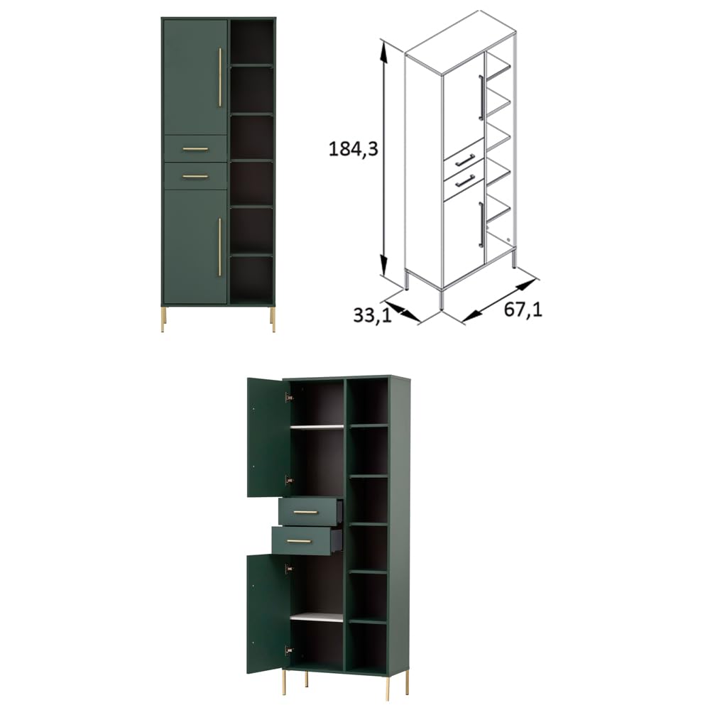 lomadox-badezimmer-set-waldgr-n-80-cm-spiegel-led image 2
