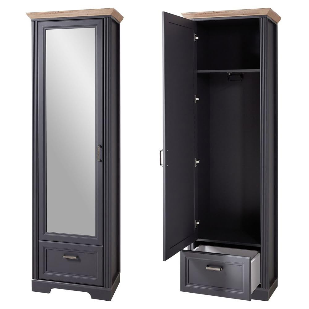 lomadox-flur-garderoben-set-graphit-artisan-eiche-170-cm image 2