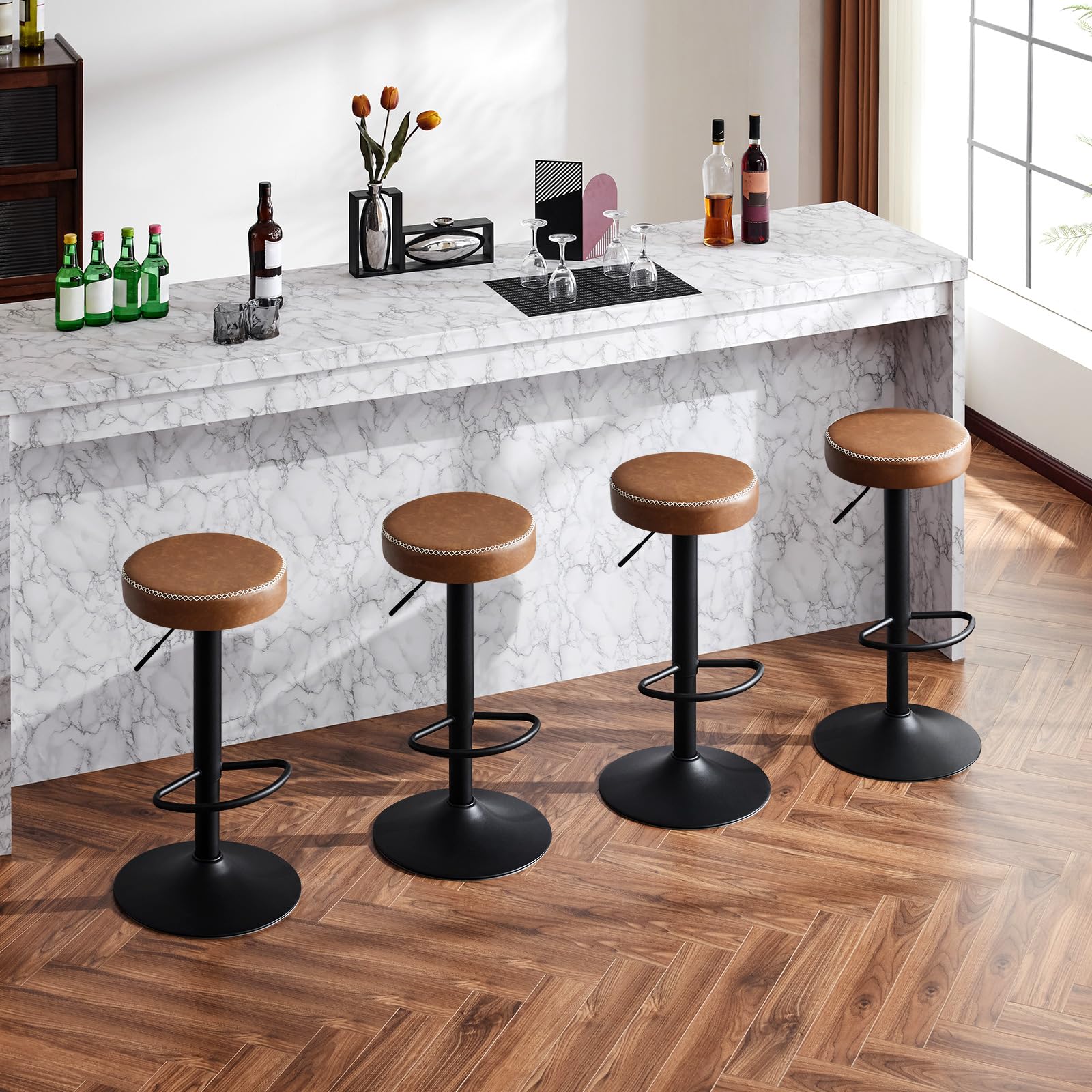 eugad-1085by-1-barhocker-braun-kunstleder-h-henverstellbar image 2
