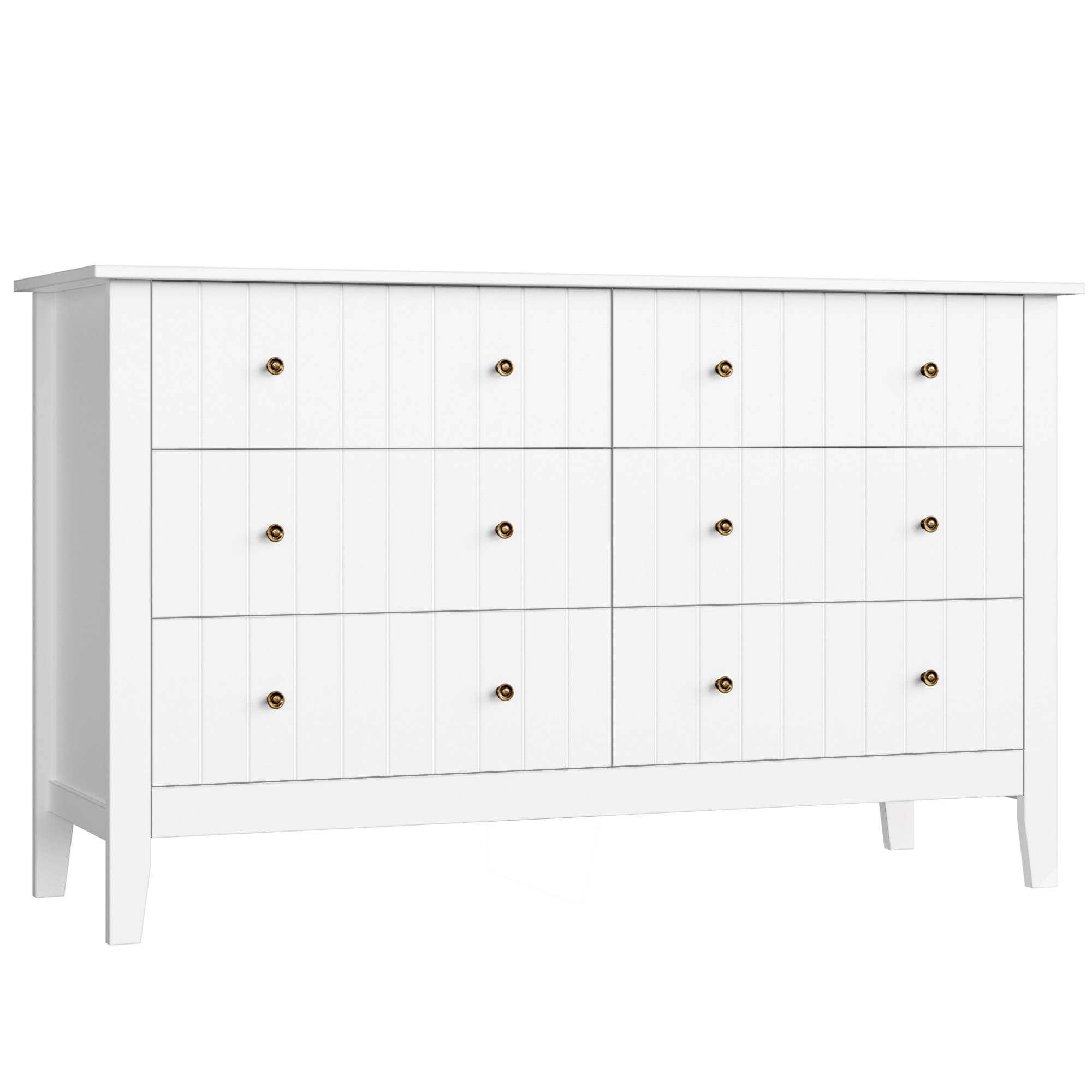 forehill-kommode-wei-6-schubladen-133cm-landhausstil image 1