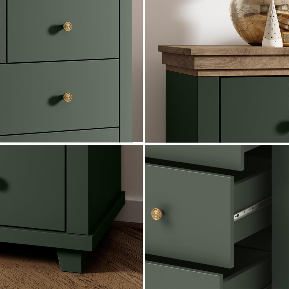 lomadox-schlafen-highboard-6-schubladen-gr-n-eiche-90-cm image 4