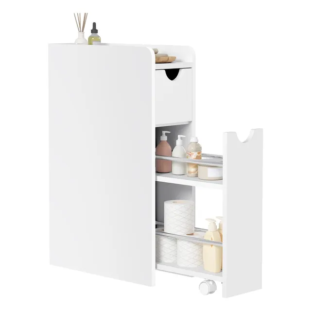 eugad-badezimmerschrank-wei-nischenschrank-rollen-19x45x70cm image 1
