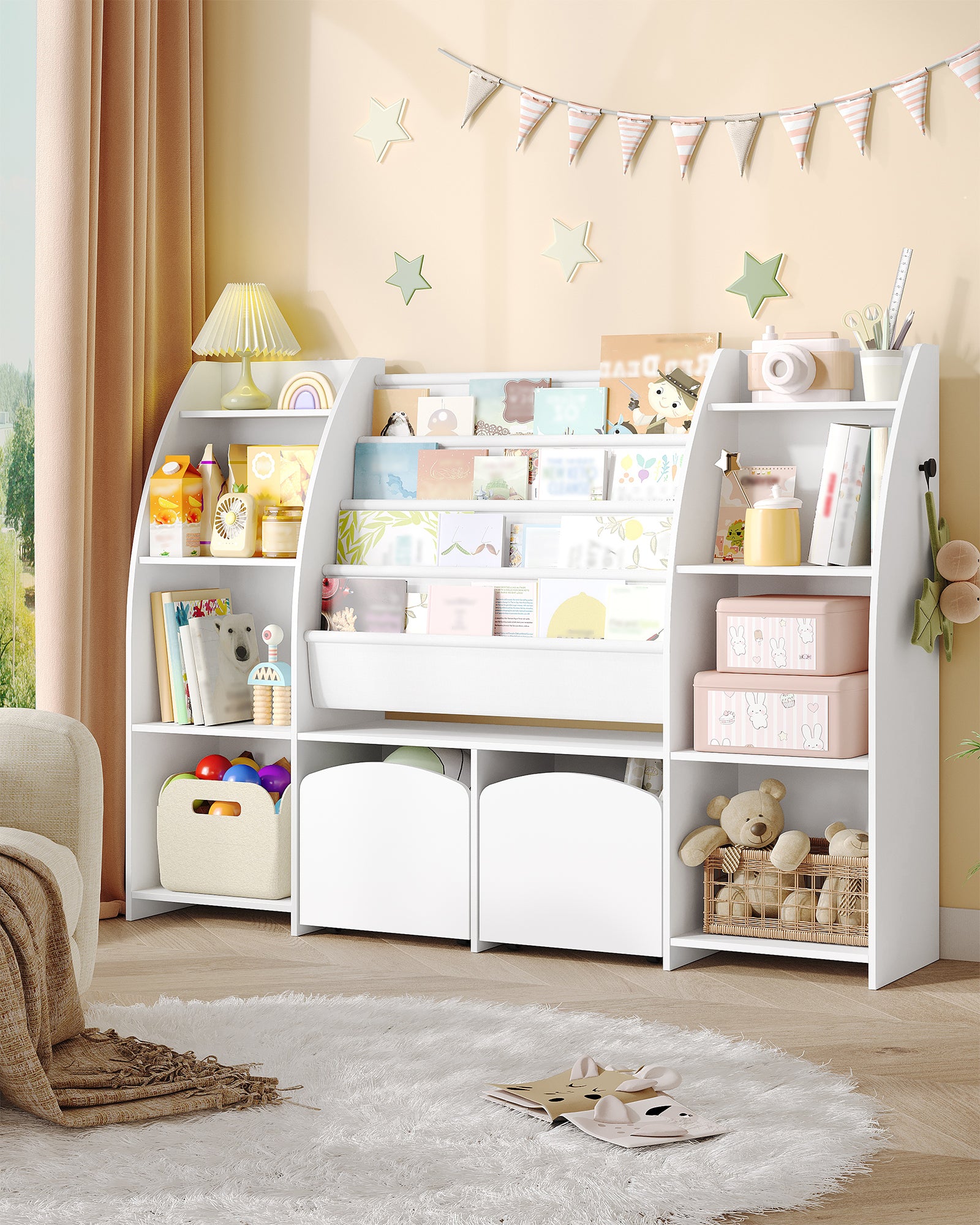 hzuaneri-kb13003w-kinderregal-wei-b-cherregal-140cm-mit-boxen image 4